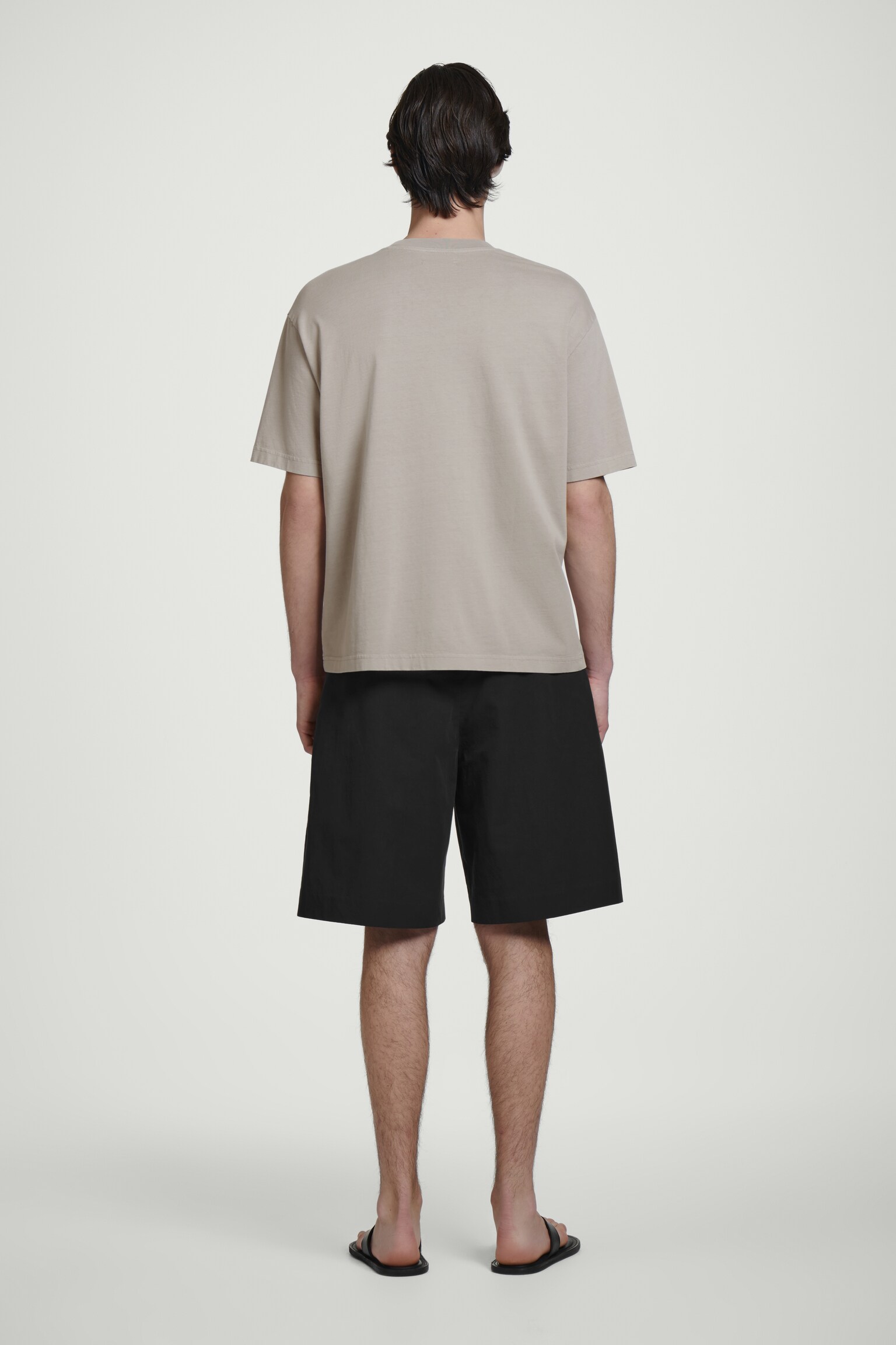T-SHIRT DÉCONTRACTÉ EN COTON LÉGER - GRIS CLAIR/BLANC/BLEU MARINE/BLEU/NOIR/BLEU FONCÉ/BLANC/BLEU - 3