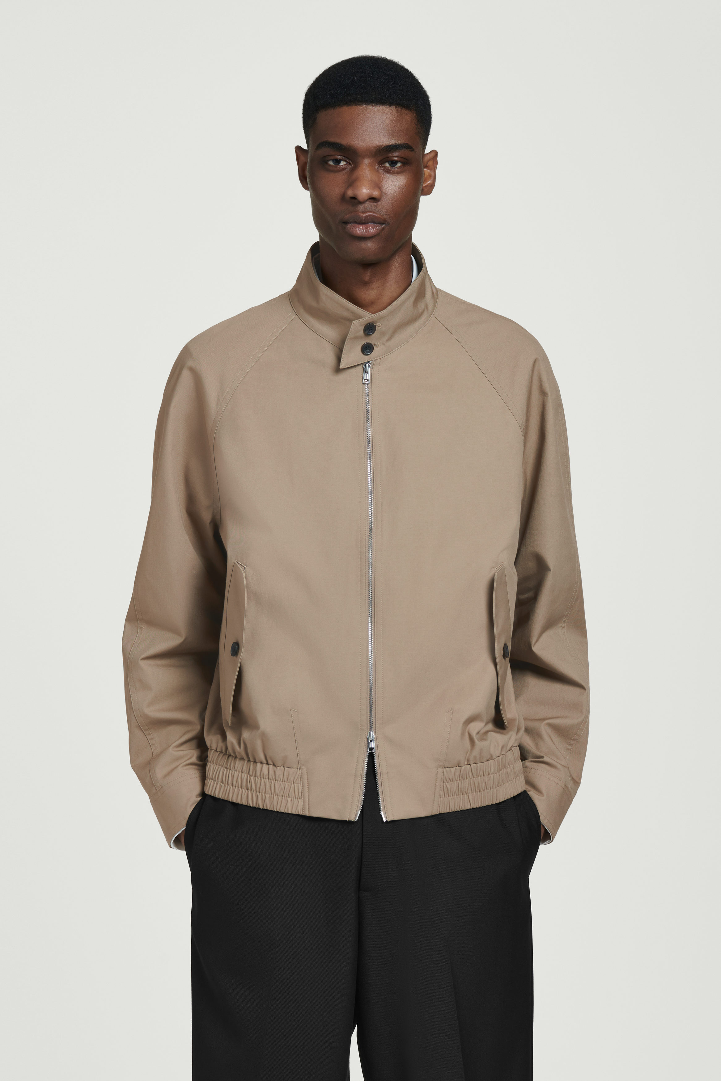 WATER-REPELLENT HARRINGTON JACKET - BEIGE | COS
