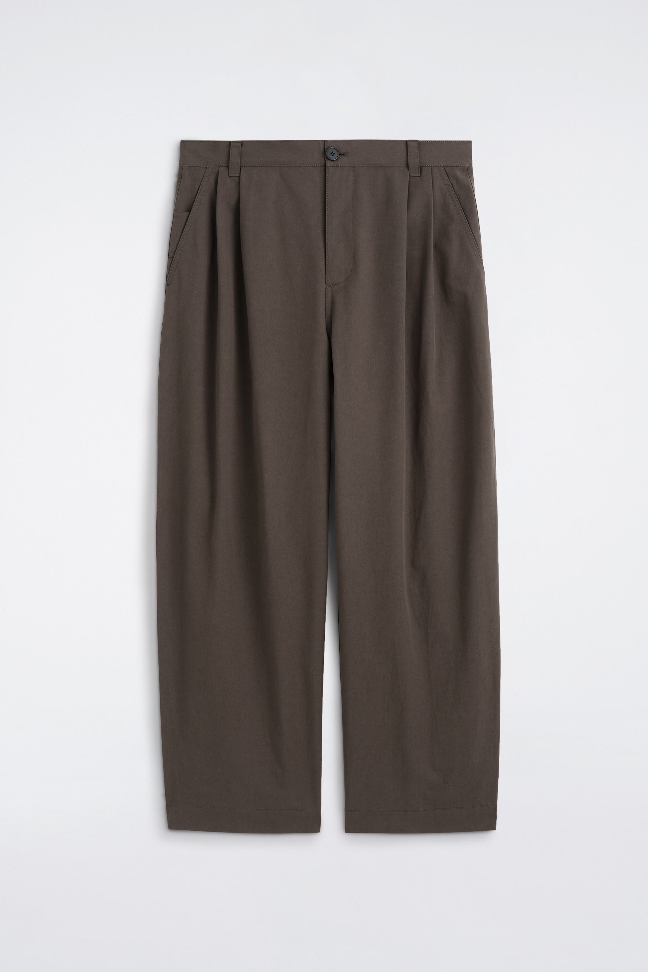 Pantalon utilitaire en coton, coupe décontractée, jambe en forme de tonneau