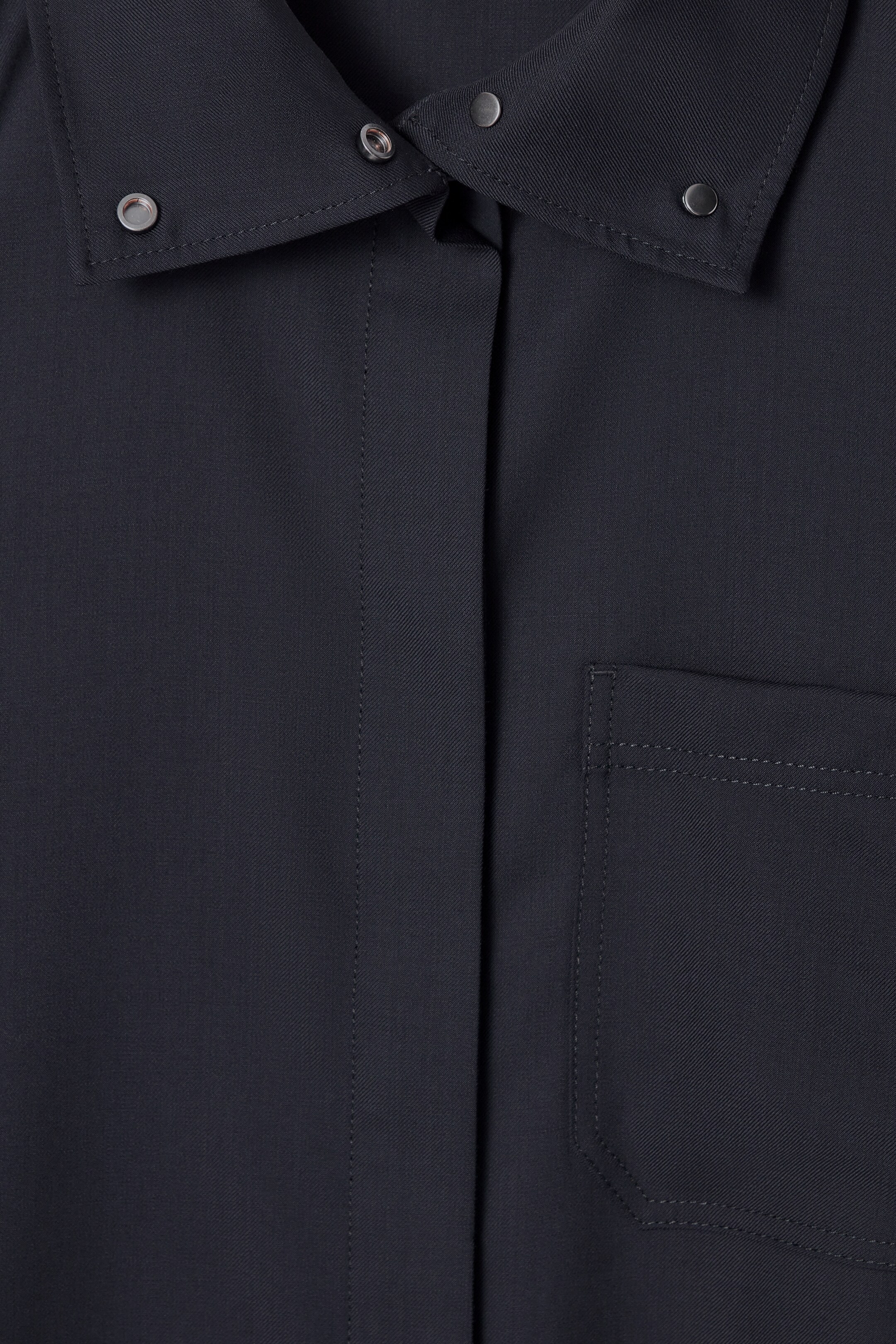 Ingrandisci l'immagine: WOOL SHIRT DRESS - NAVY - DONNA | H&M CH 2