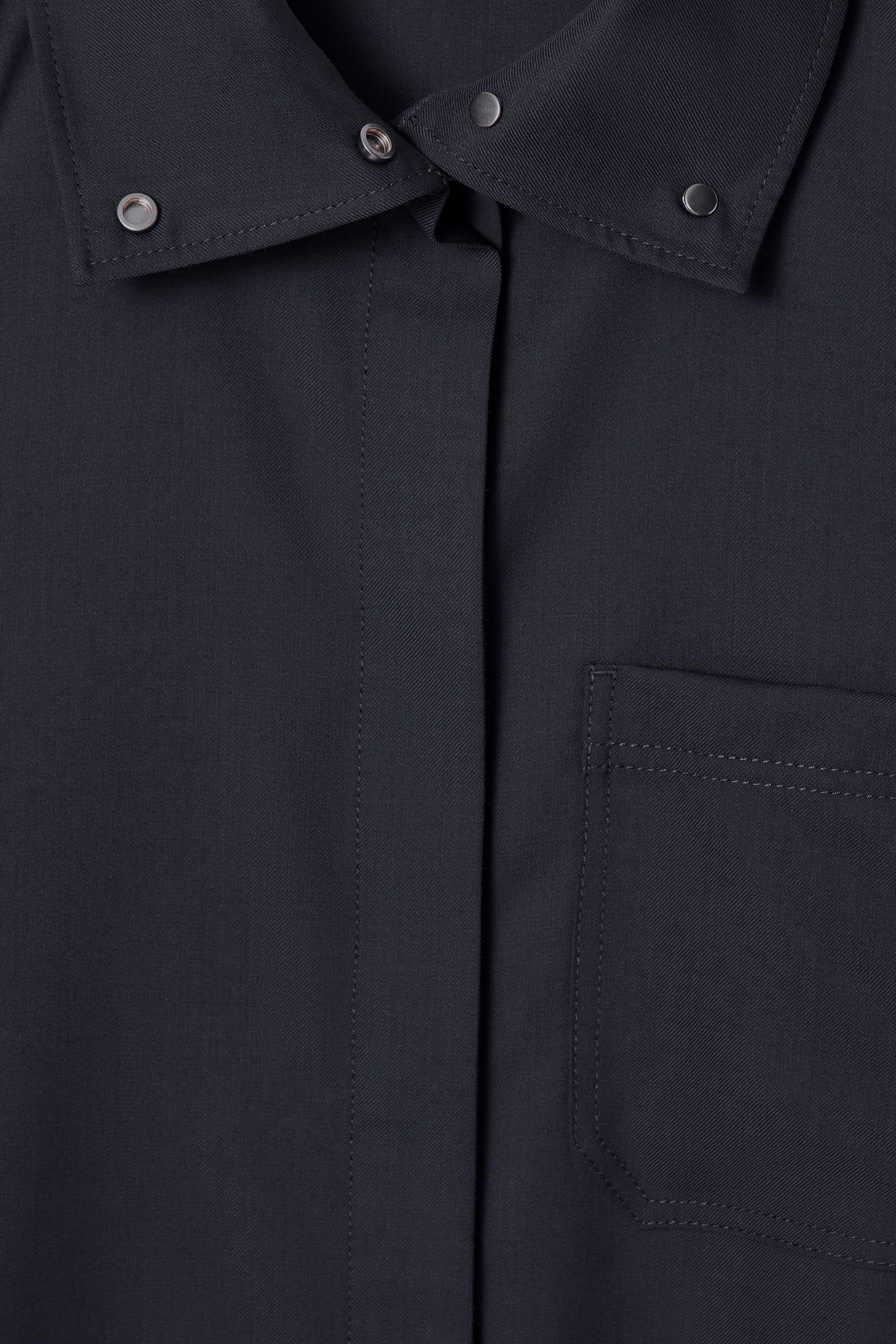Ingrandisci l'immagine: WOOL SHIRT DRESS - NAVY - DONNA | H&M CH 2
