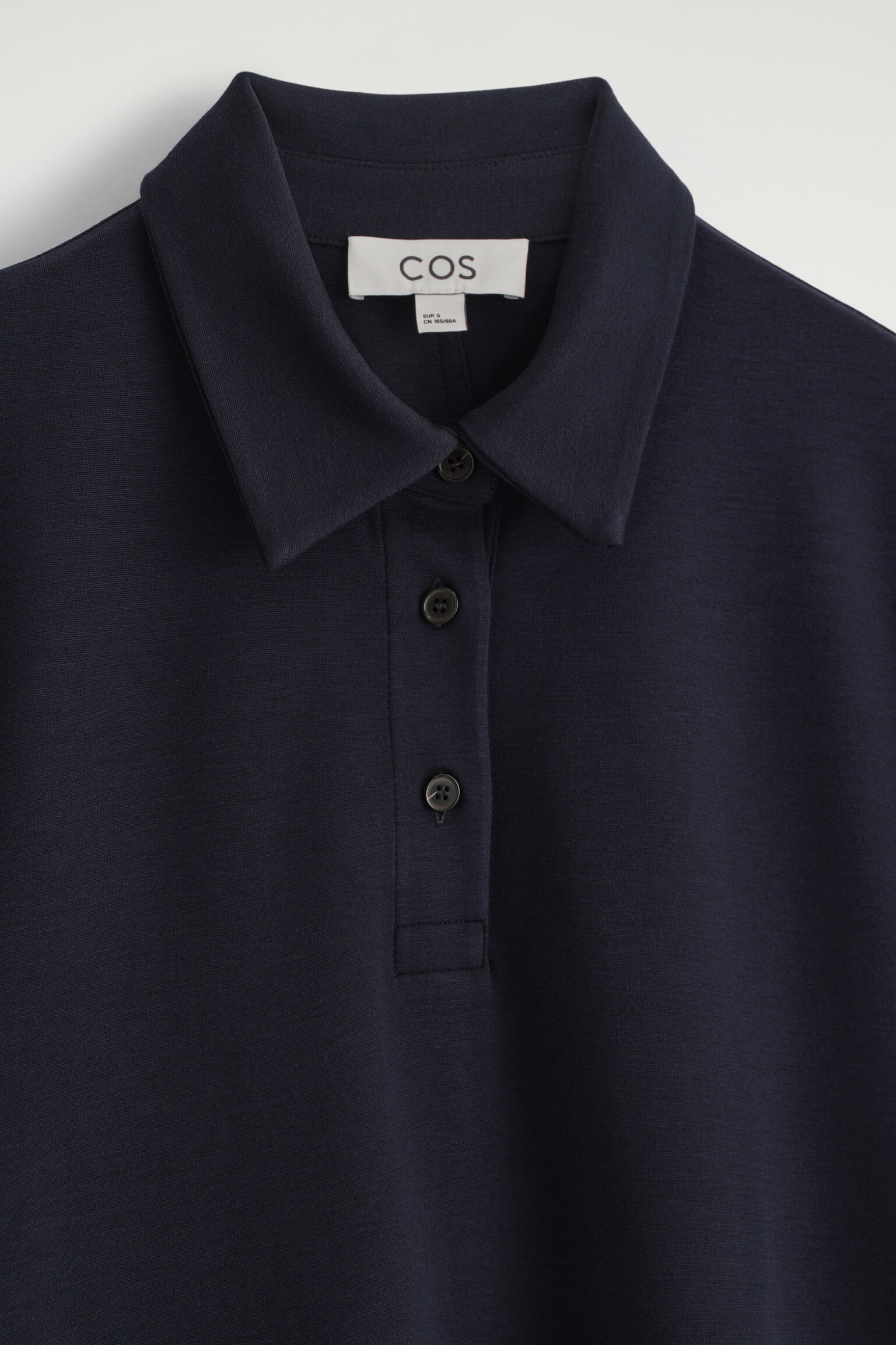 MINI ABITO IN STILE POLO IN JERSEY - BLU NAVY/KAKI SCURO - 7