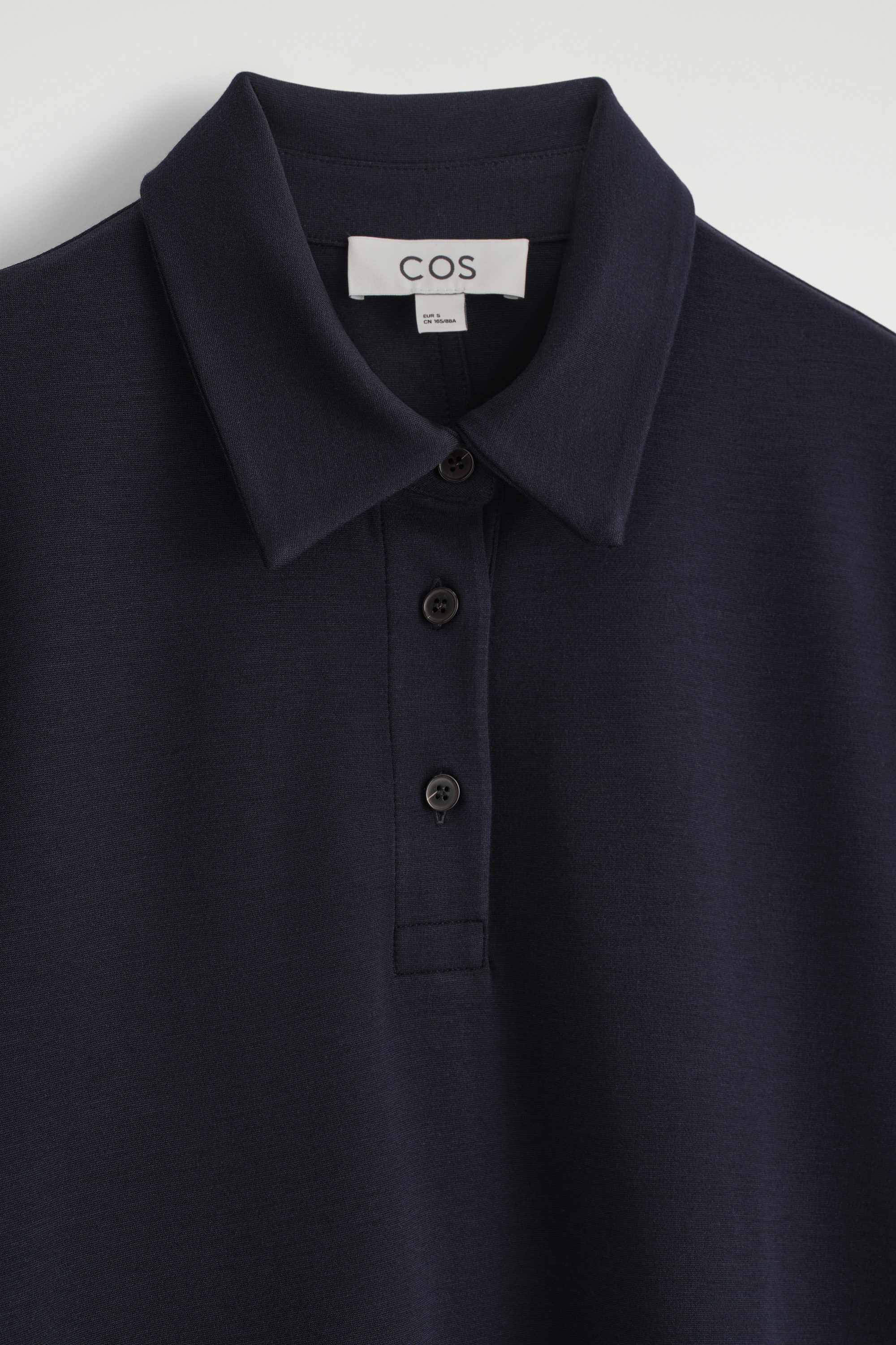 JERSEY POLO MINI DRESS - NAVY | COS