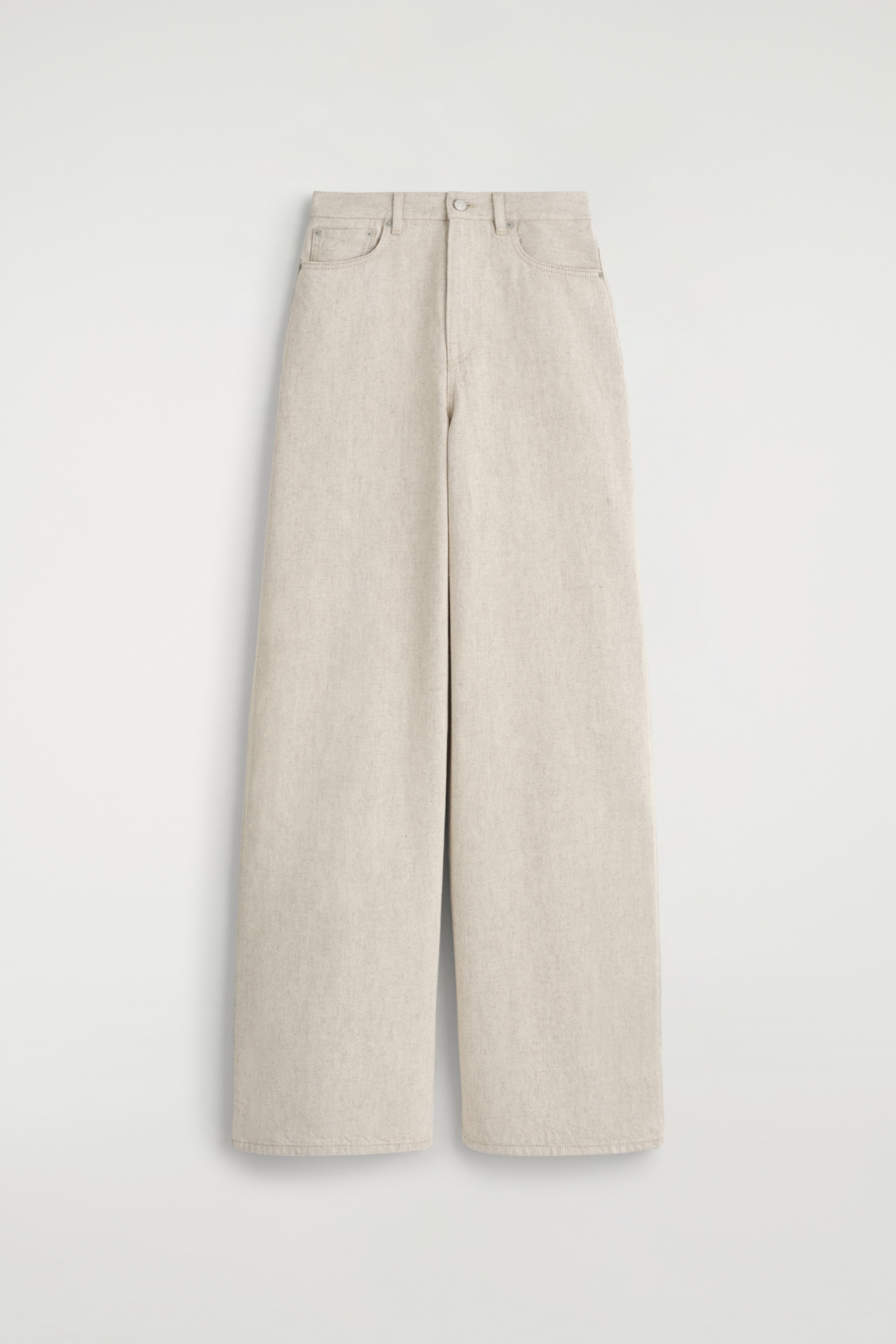 DIAL WIDE-LEG JEANS - LIGHT BEIGE - 2
