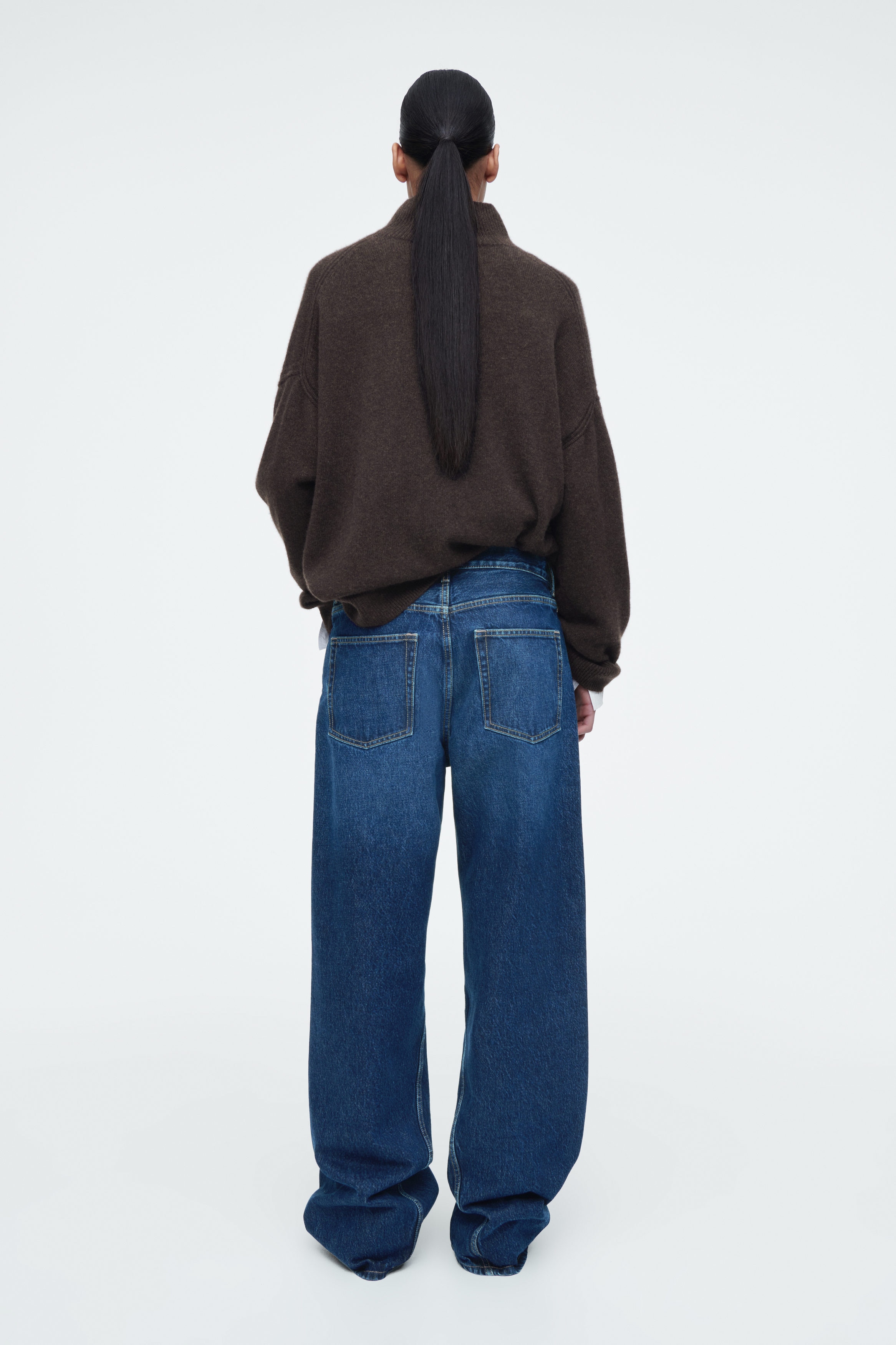 COS フルレングス FACADE JEANS ストレート FACADE STRAIGHT-LEG JEANS - BLUE | COS