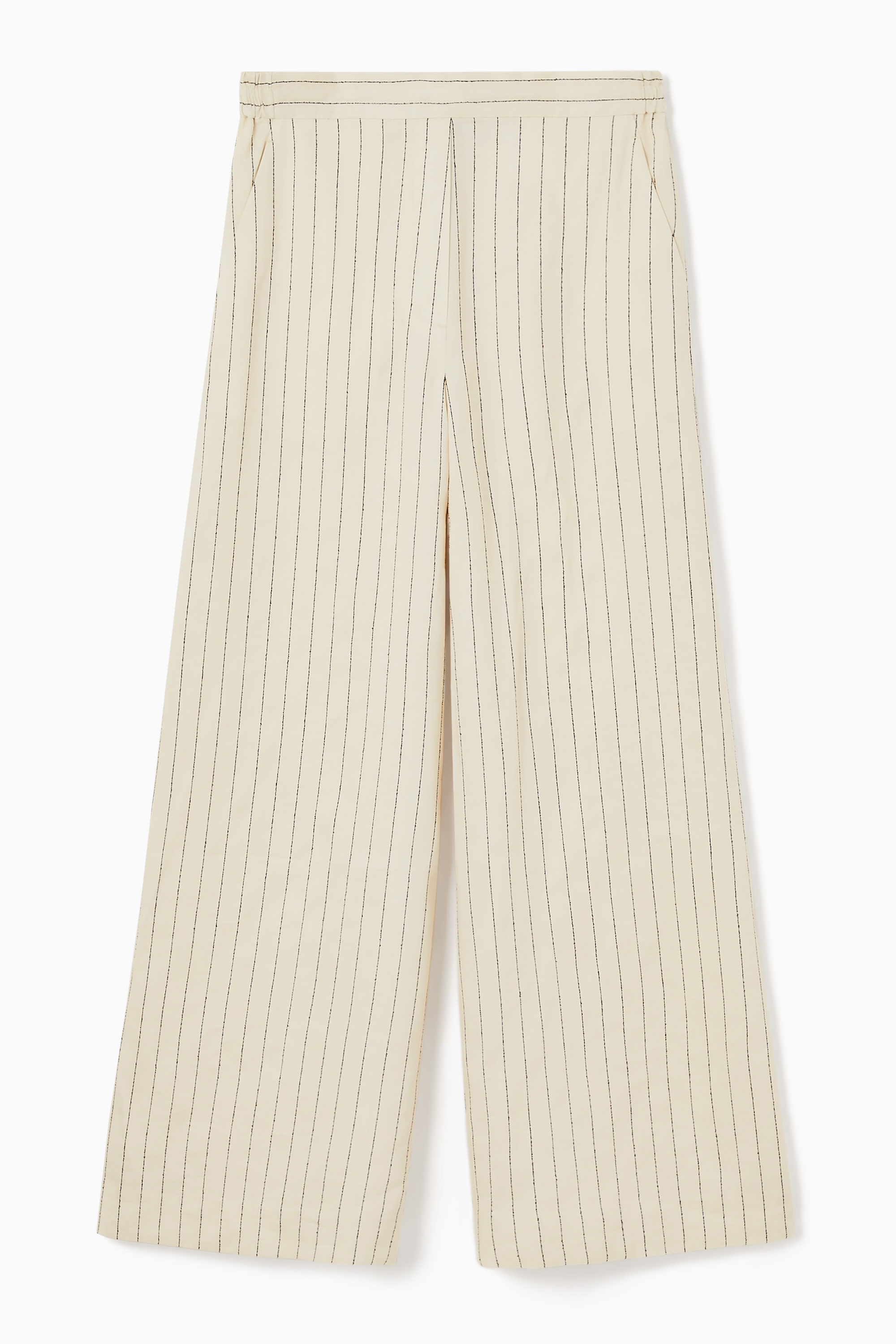 【送料&関税込】Golden  Beige Pinstriped Trousers PINSTRIPED WIDELEG TROUSERS - BEIGE | COS