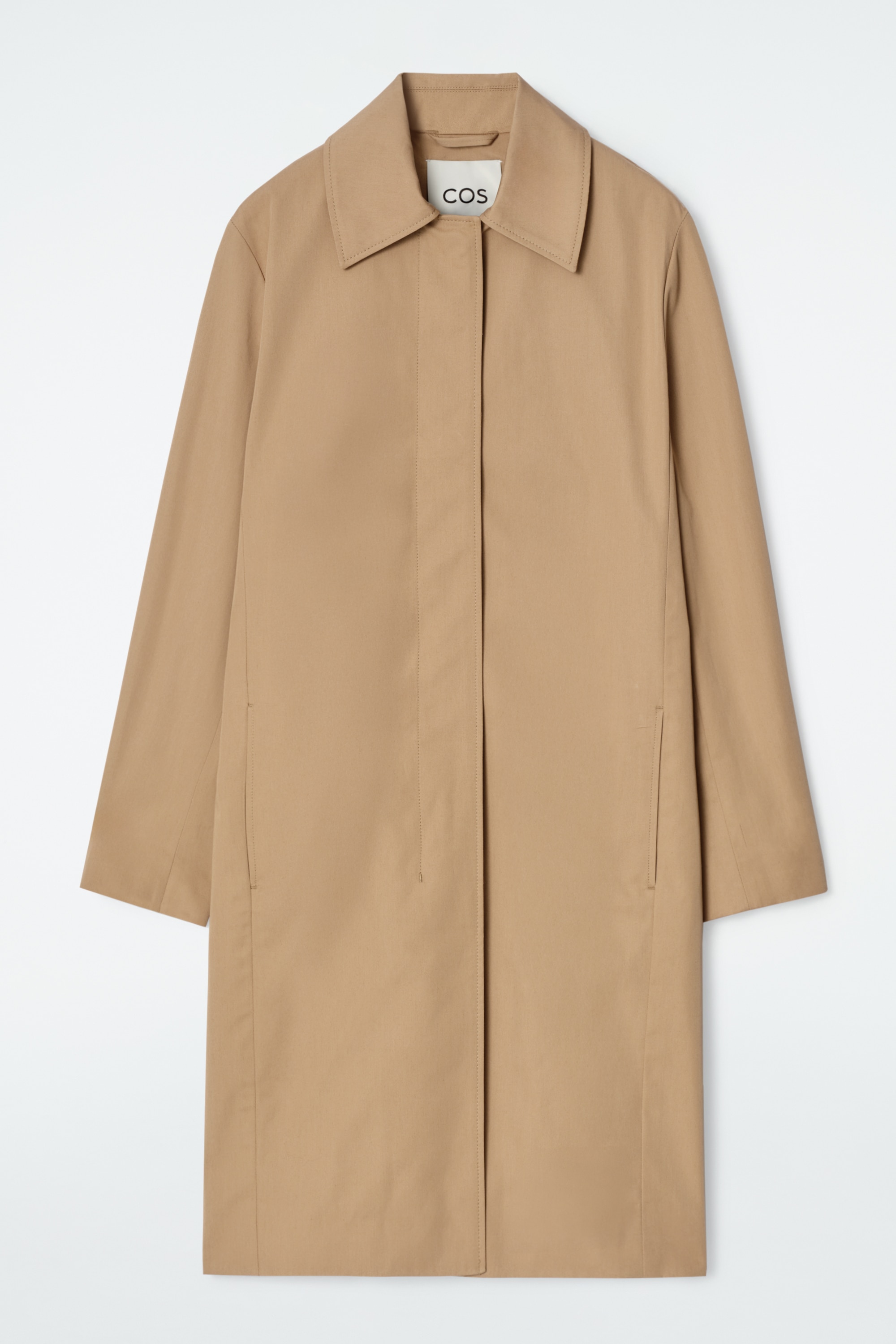 Bavlněný kabát - BÉŽOVÁ/ZELENÁ