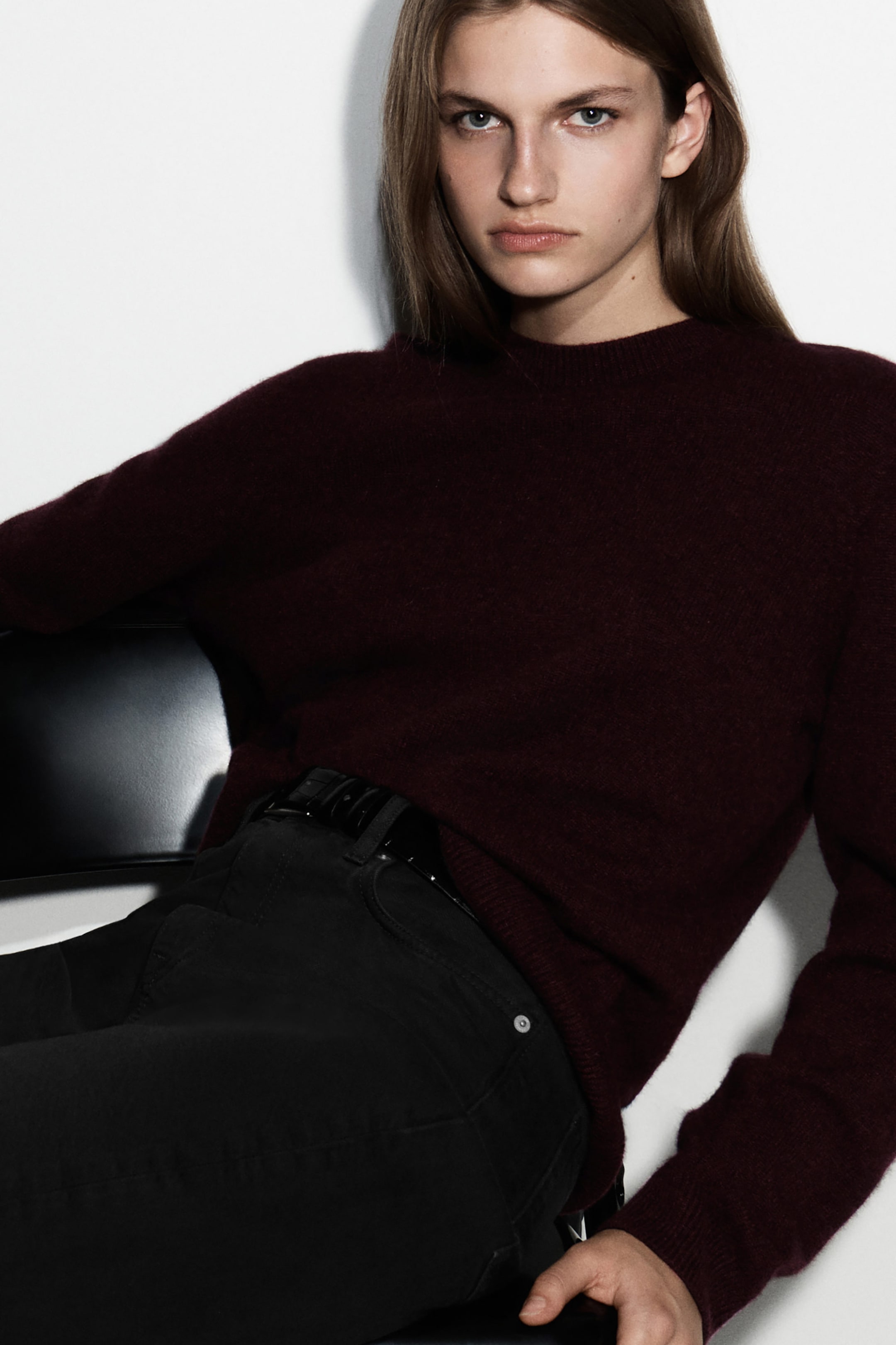 KASCHMIRPULLOVER MIT RUNDHALSAUSSCHNITT