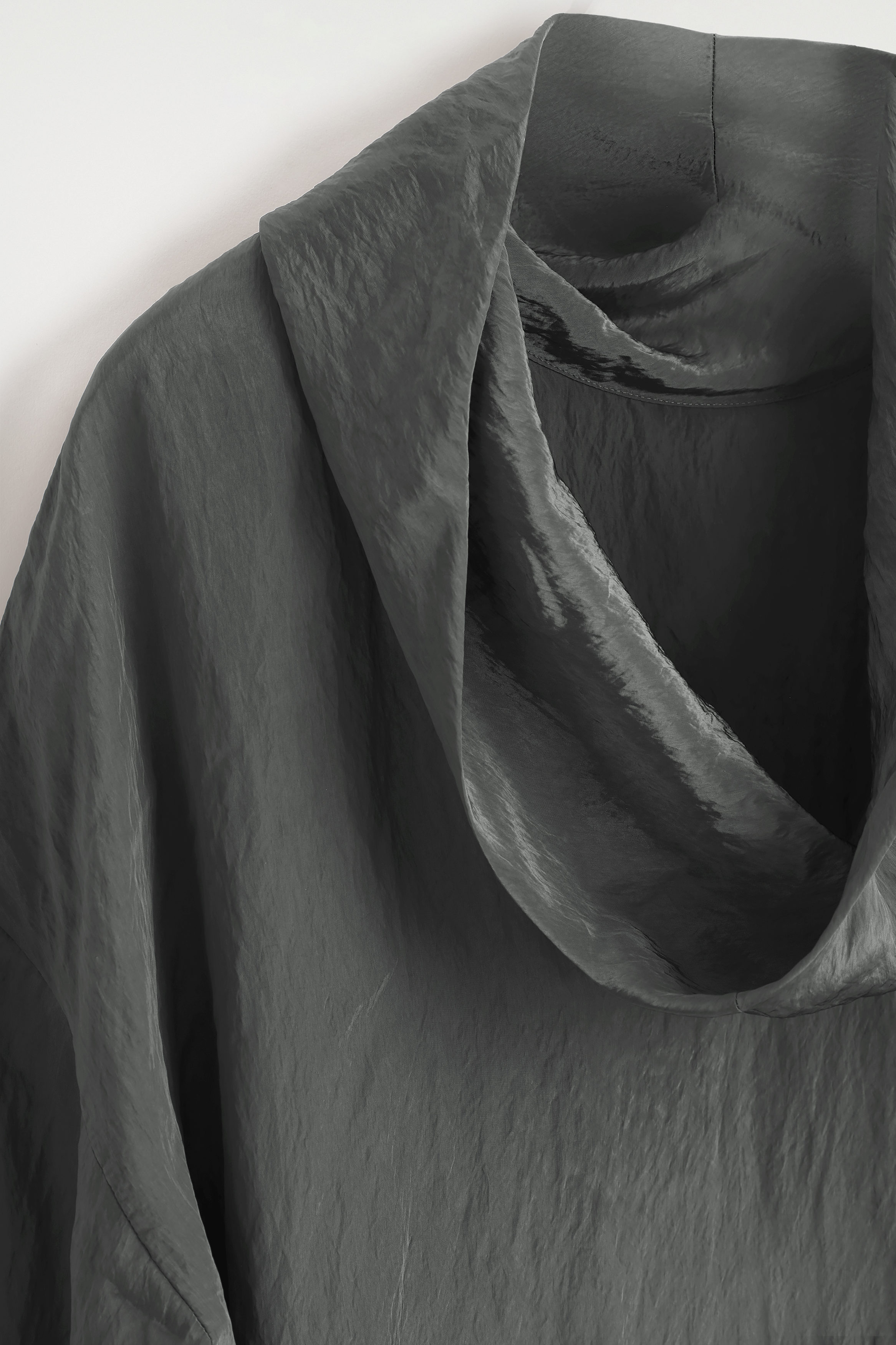 CRINKLED-SATIN MINI DRESS - thumbnail 2