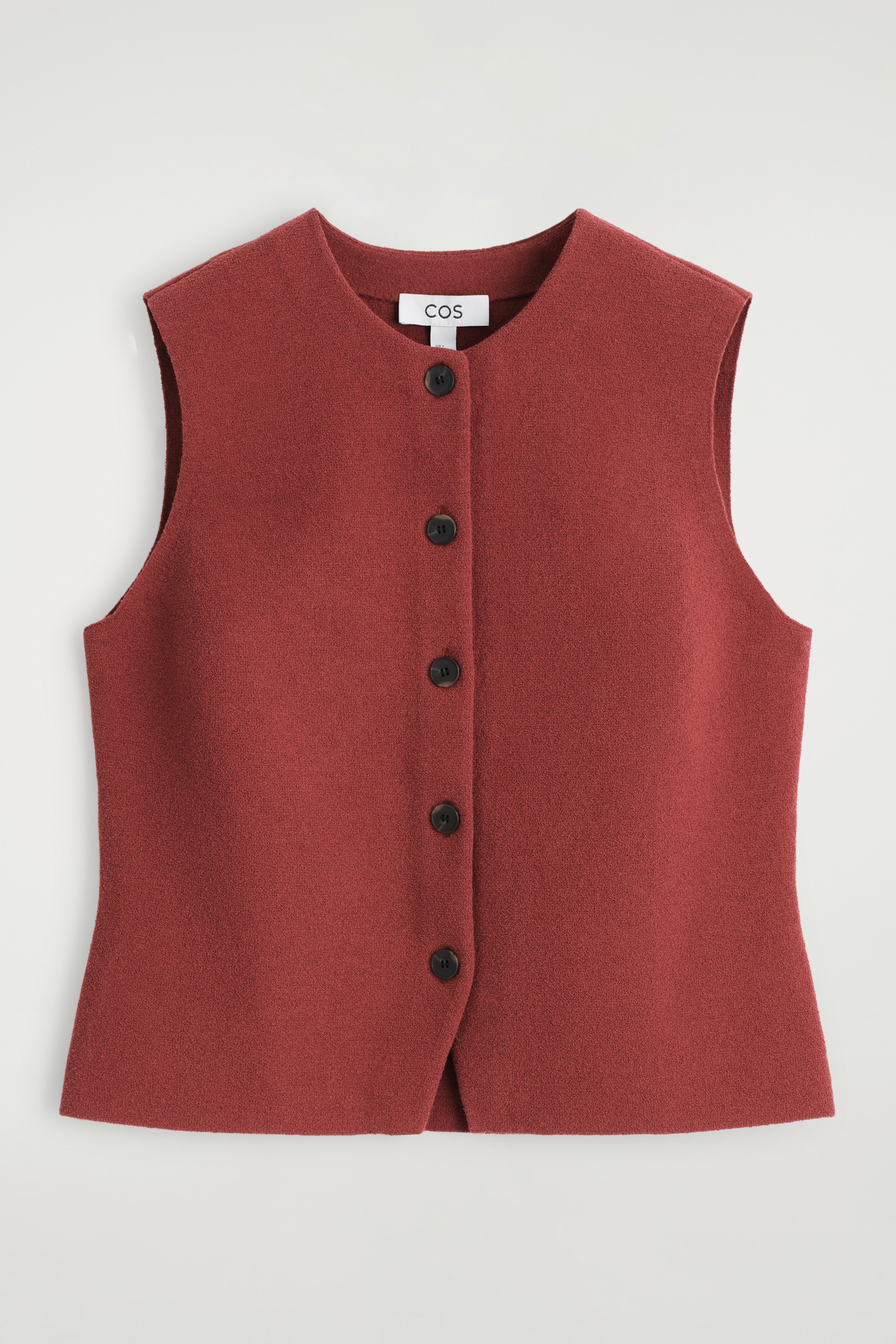 Visualizza immagine più grande: GILET IN COTONE LAVORATO A MAGLIA - ROSSO SCURO - DONNA | H&M IT 6