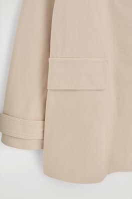 COTTON-TWILL MOCK-NECK JACKET — LIGHT BEIGE 7