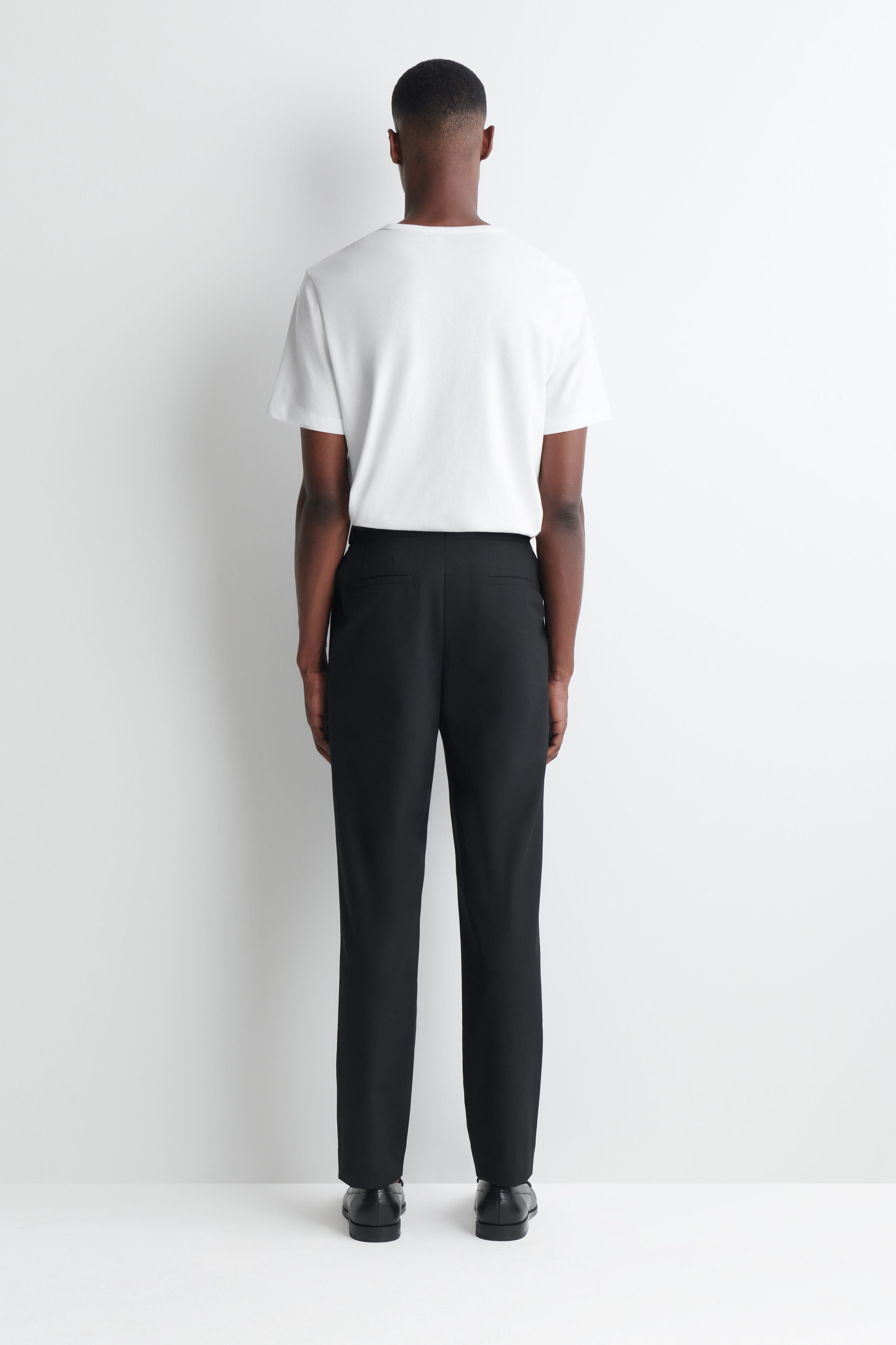 WOOL SLIM-FIT STRAIGHT-LEG PANTS - thumbnail 3