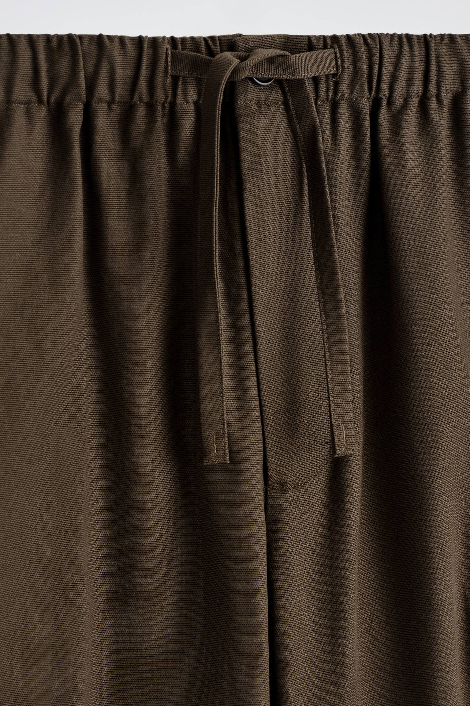 BARREL-LEG KALHOTY S TUNÝLKEM - HNĚDÁ/KHAKI - 4