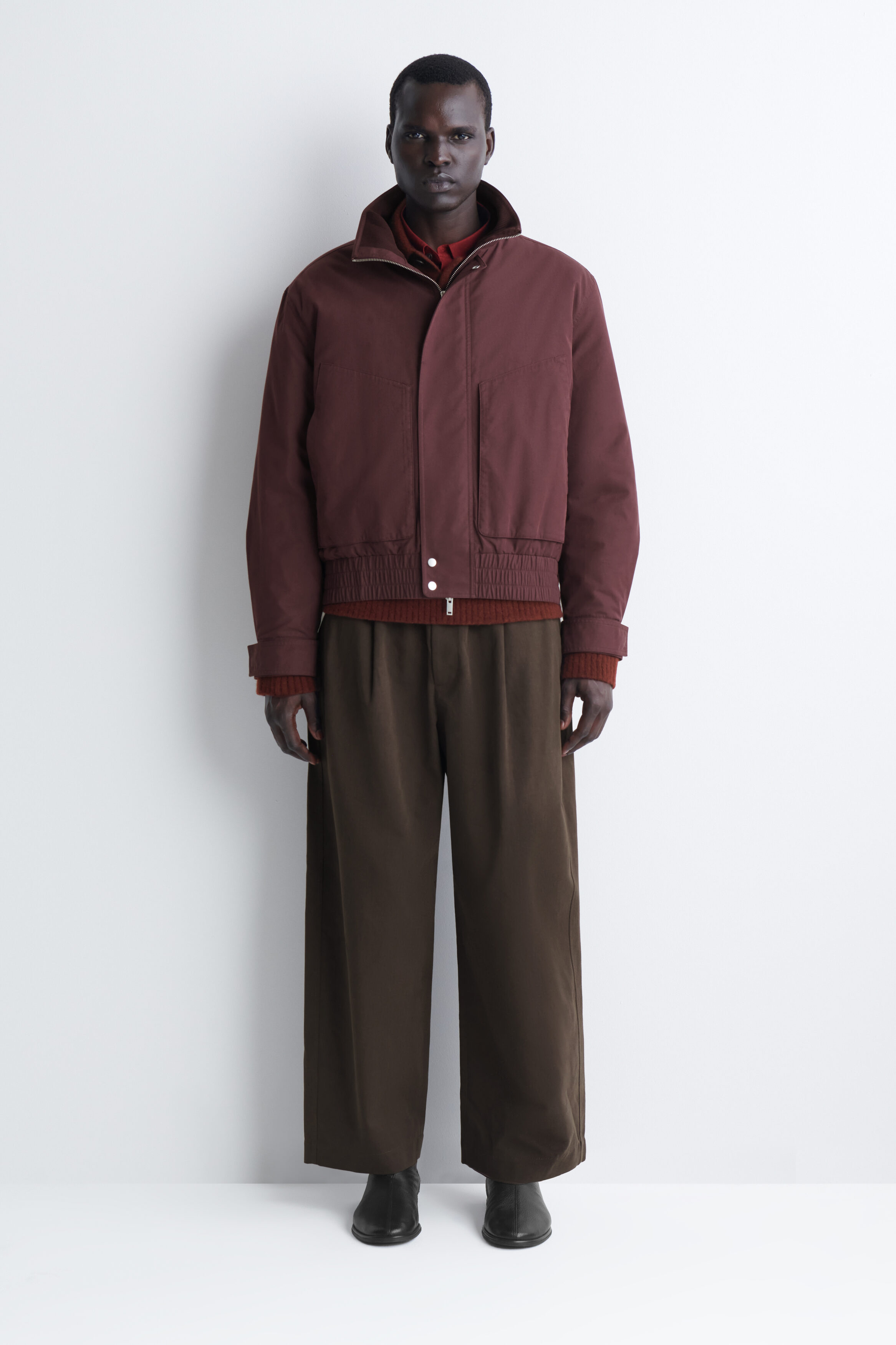 PADDED MOCK-NECK BOMBER JACKET - thumbnail 8