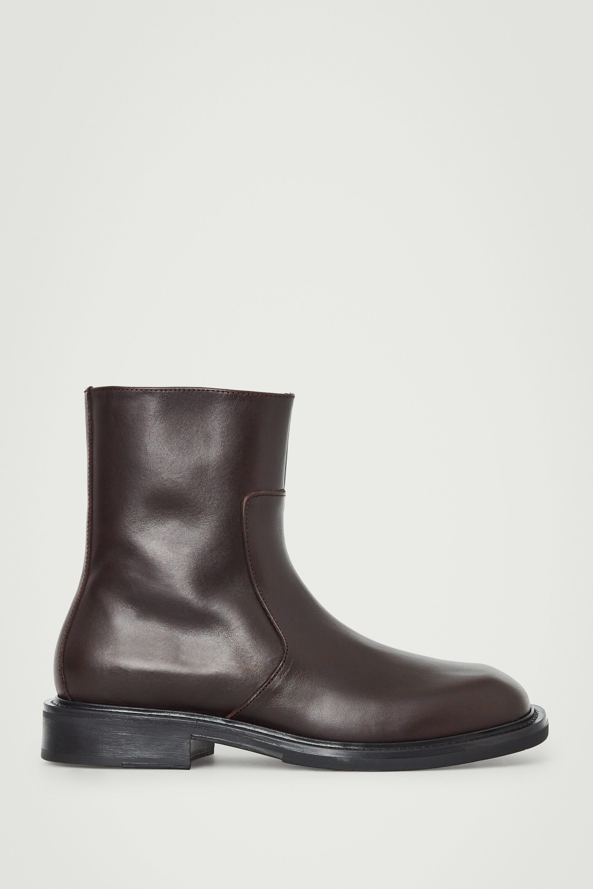 【COSYHARU】Flat square chelsea boots brown line ver crosby-square-boots-mayfield-
