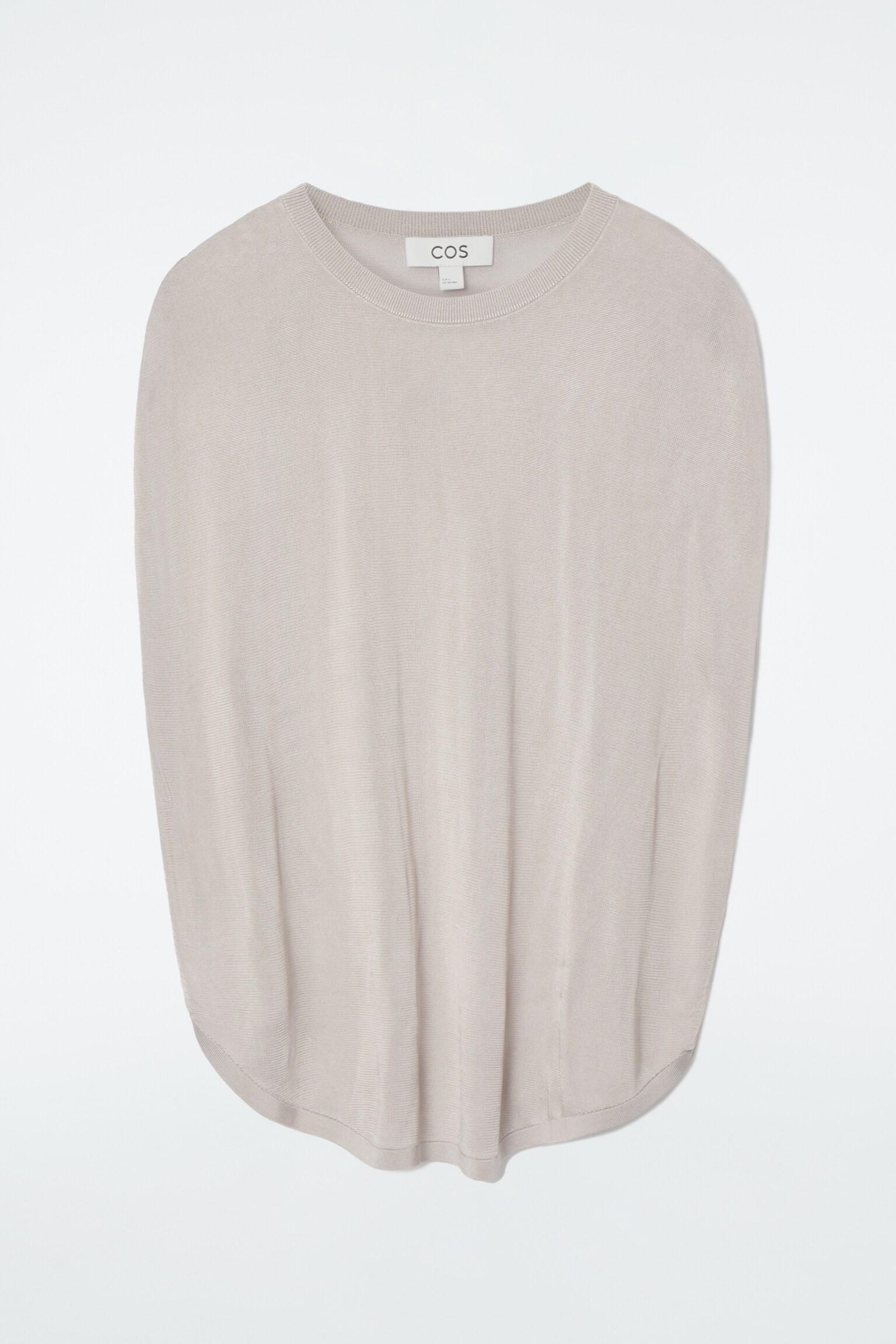 KNITTED CIRCLE-CUT T-SHIRT - LIGHT GREY/NAVY/LIGHT GREEN/BLUE - 1