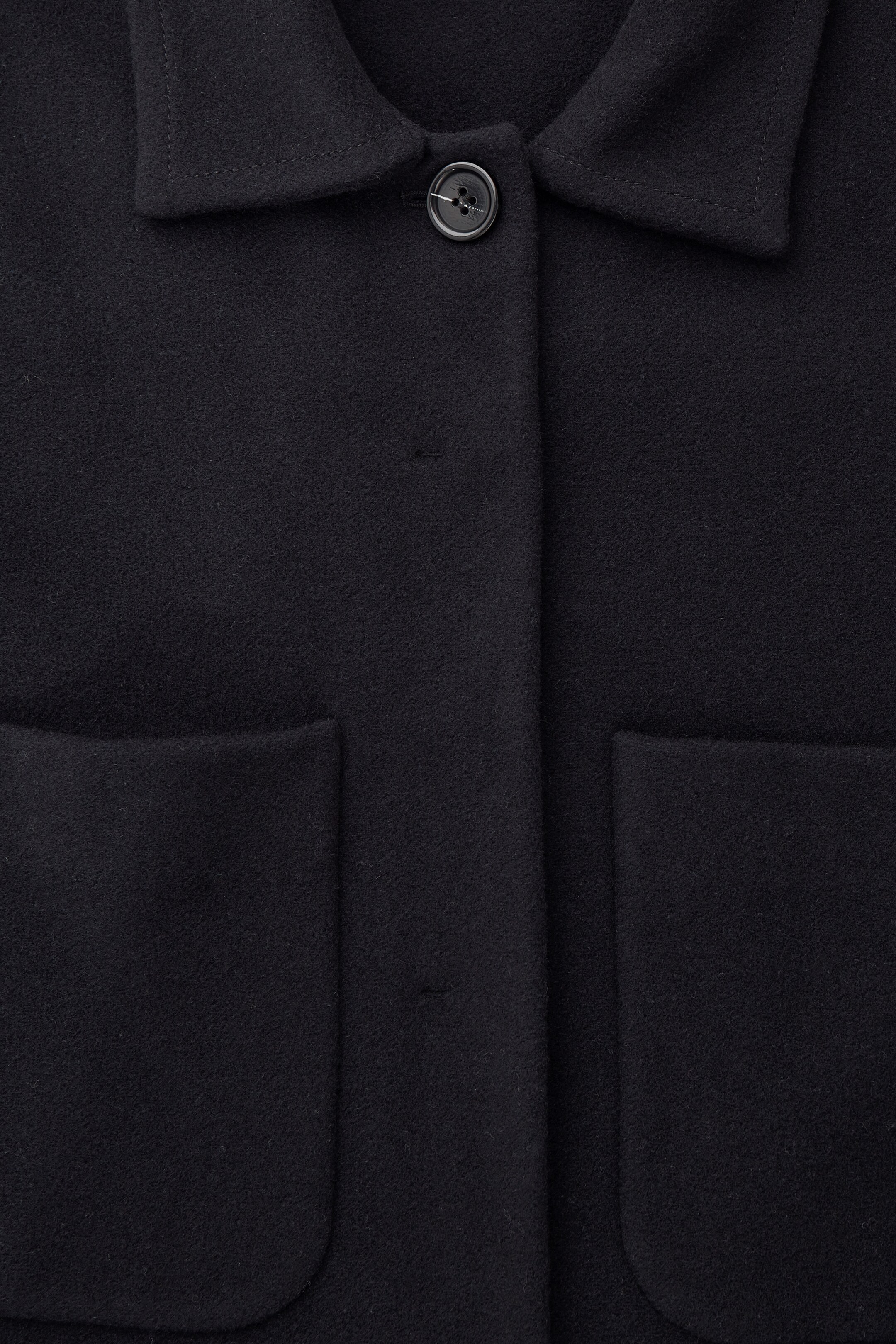 Ingrandisci l'immagine: PATCH-POCKET WOOL OVERSHIRT - DARK NAVY - DONNA | H&M CH 2