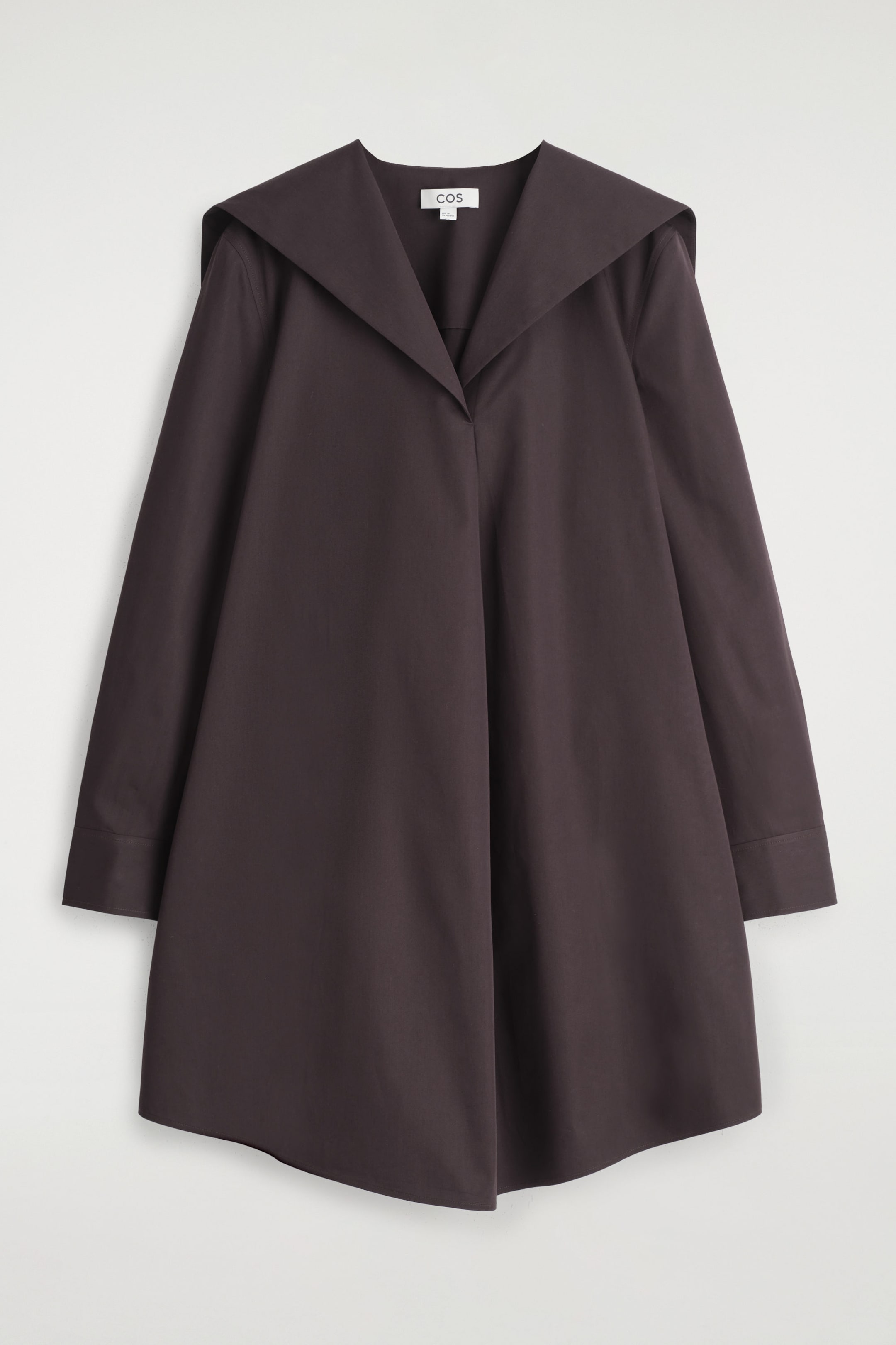 SAILOR-COLLAR COTTON MINI DRESS