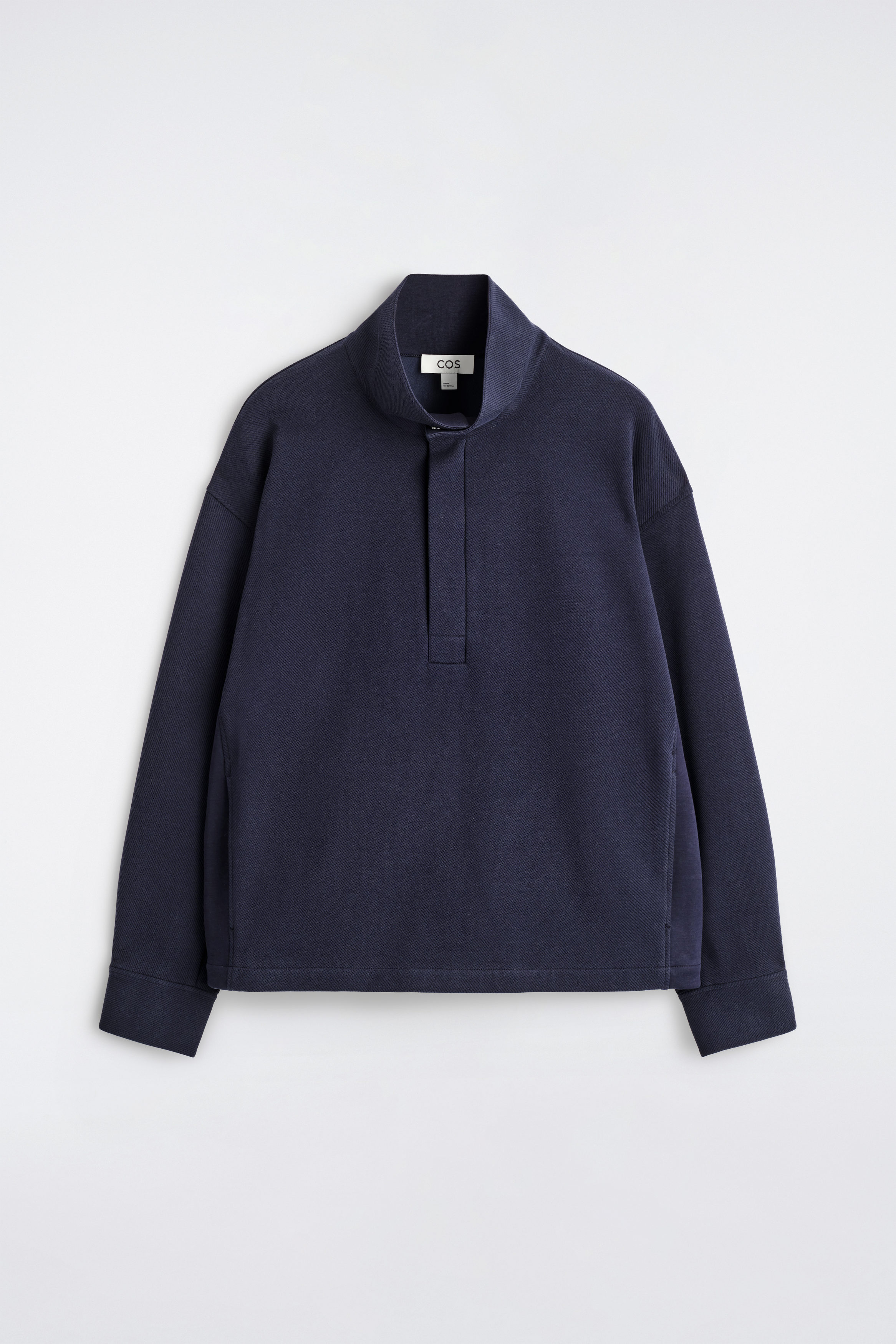 MOCK-NECK ZIP-UP SWEATSHIRT - NAVY | COS US