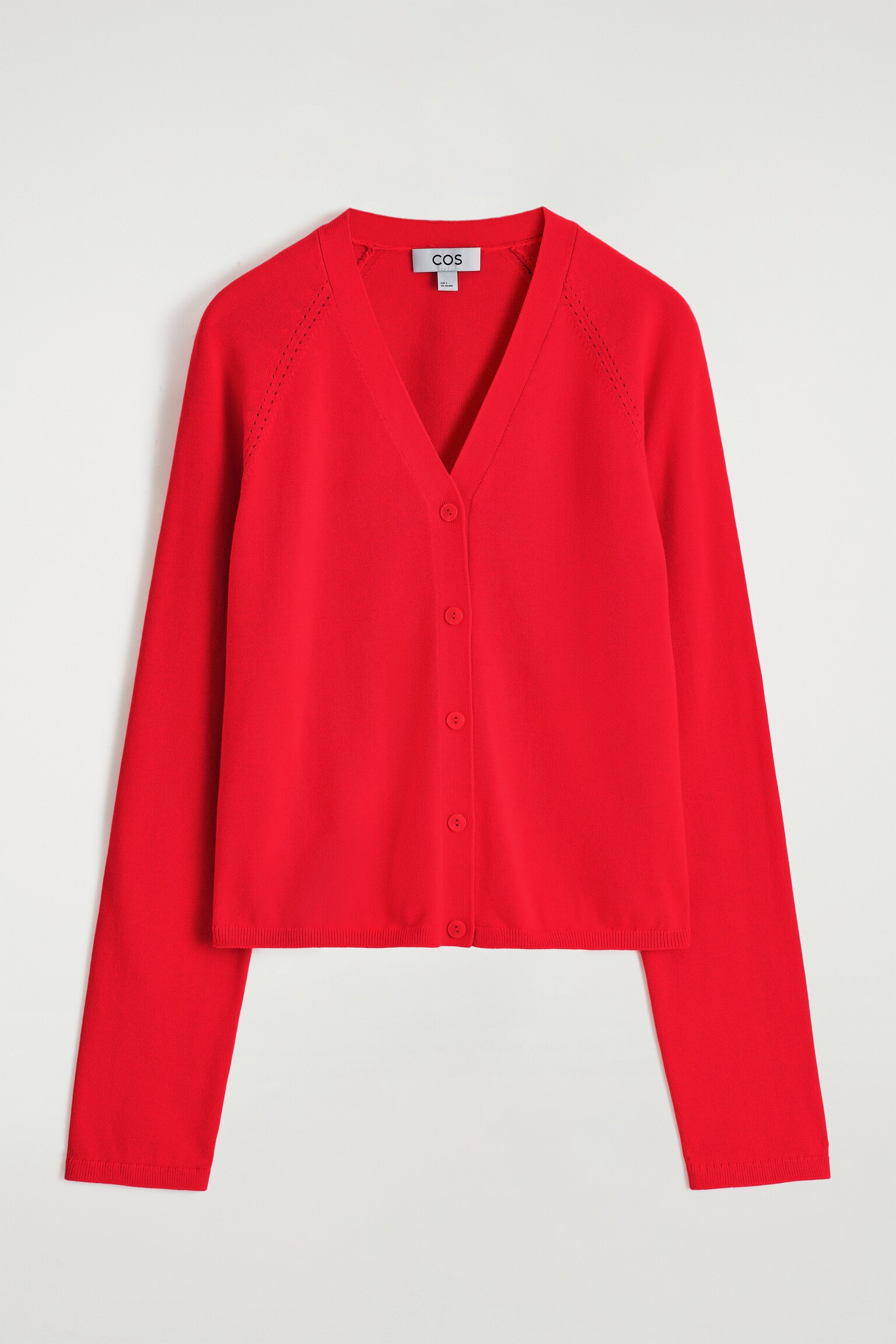 CARDIGAN COL EN V EN MAILLE DE COTON - ROUGE/BRUN - 2