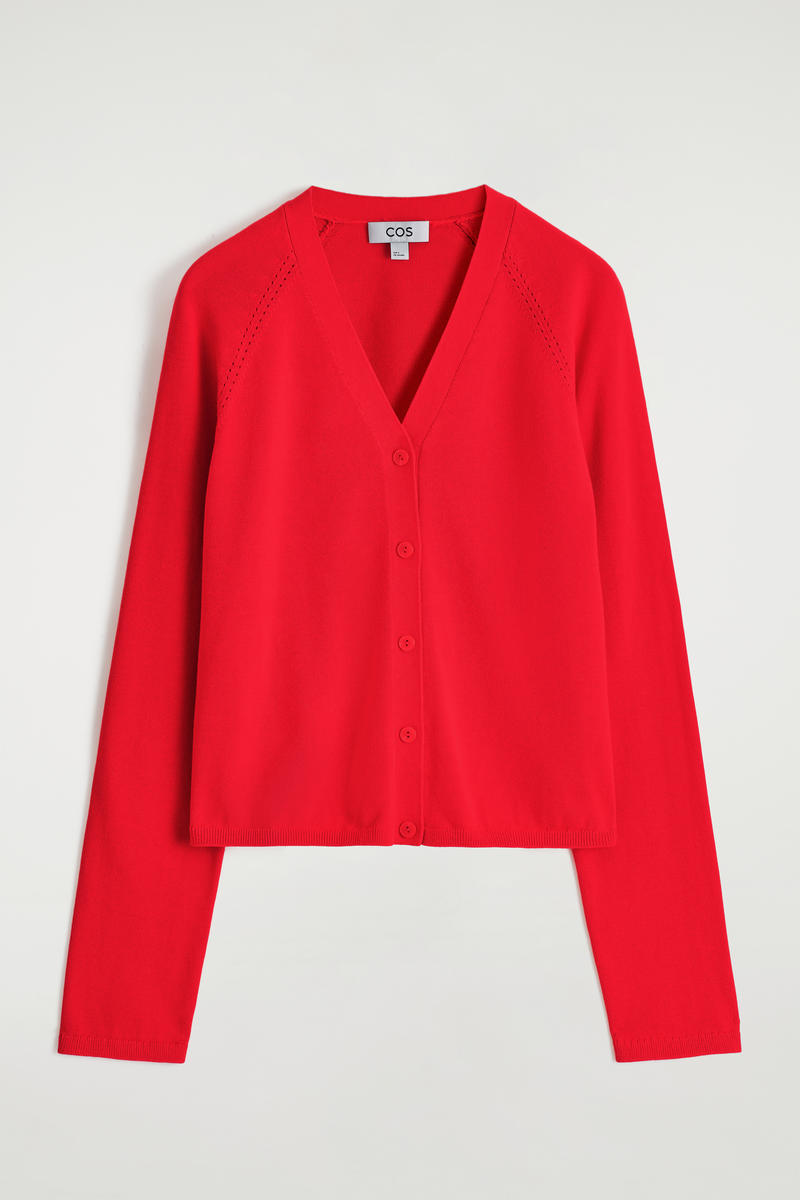 Knitted Cotton V-Neck Cardigan