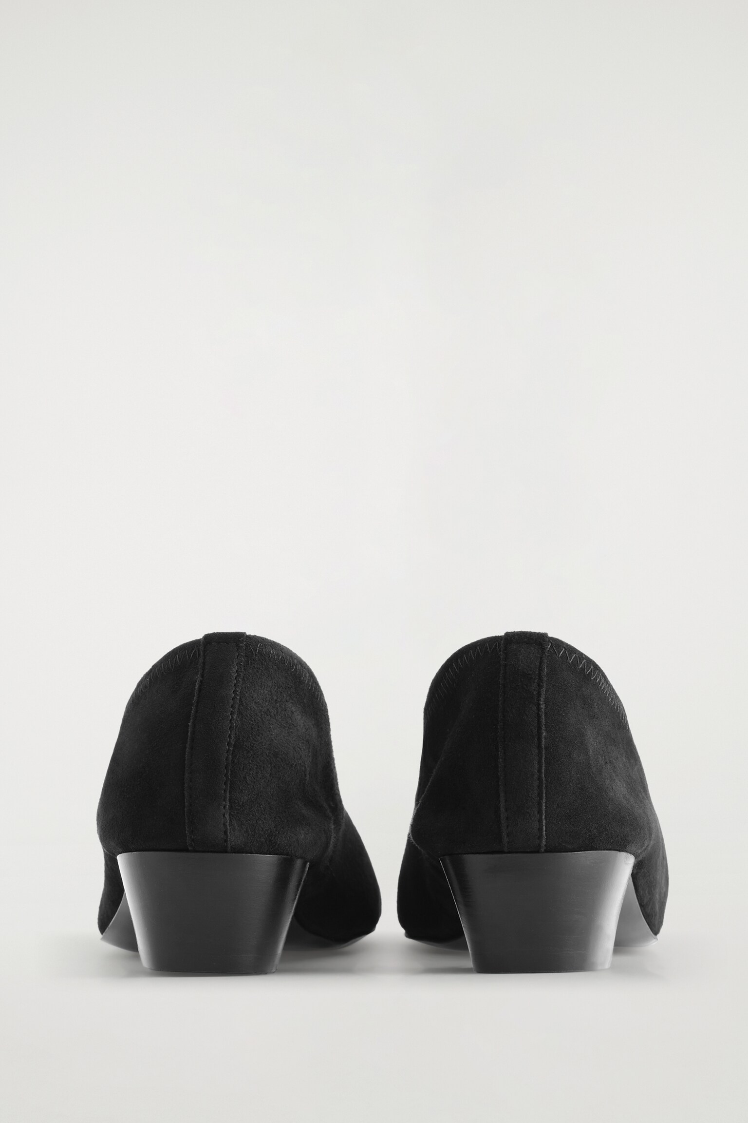 BALLERINE IN PELLE SCAMOSCIATA CON TACCO - NERO - 4
