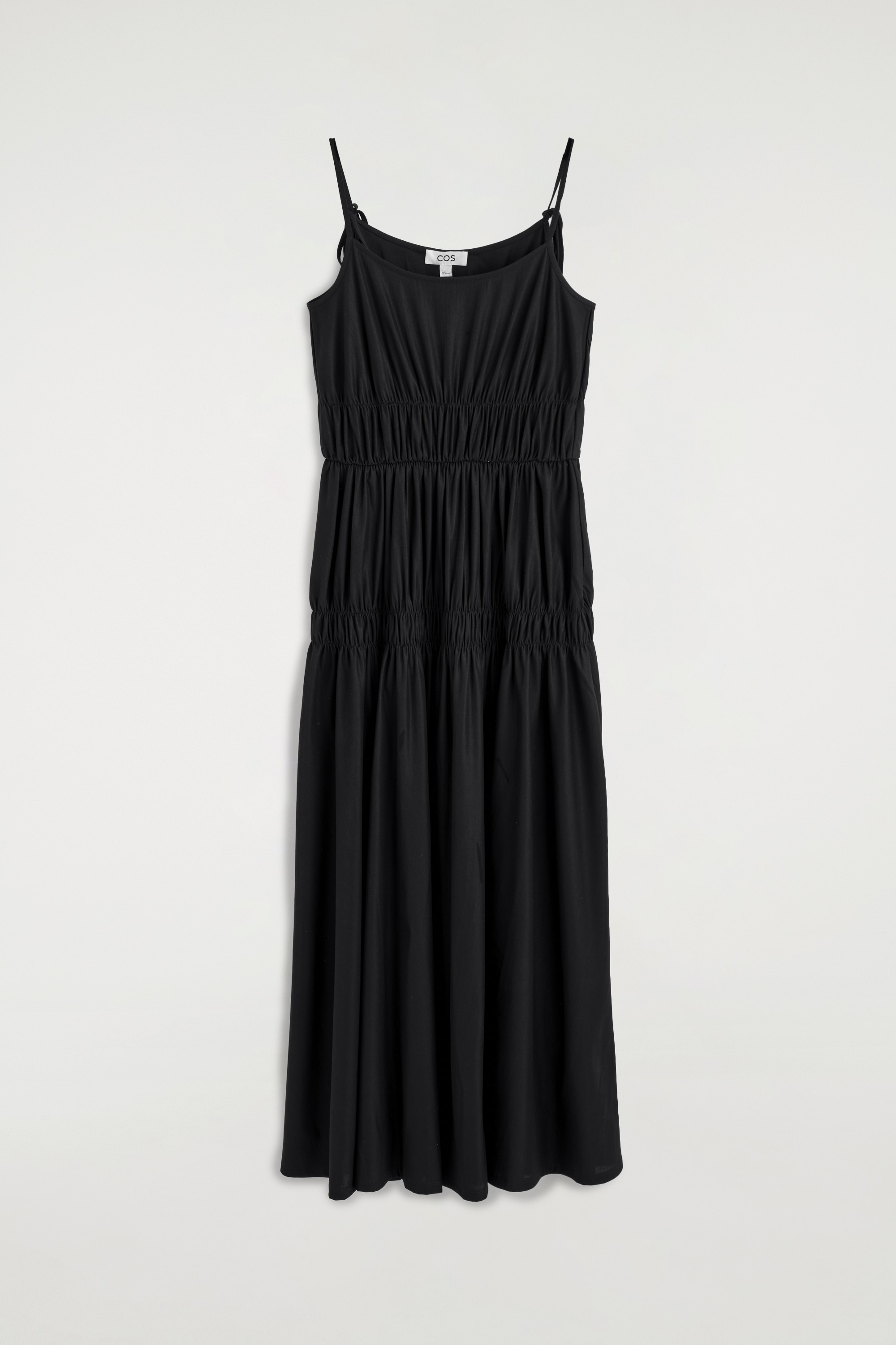 ABITO MIDI IN JERSEY ARRICCIATO - NERO/ROSA