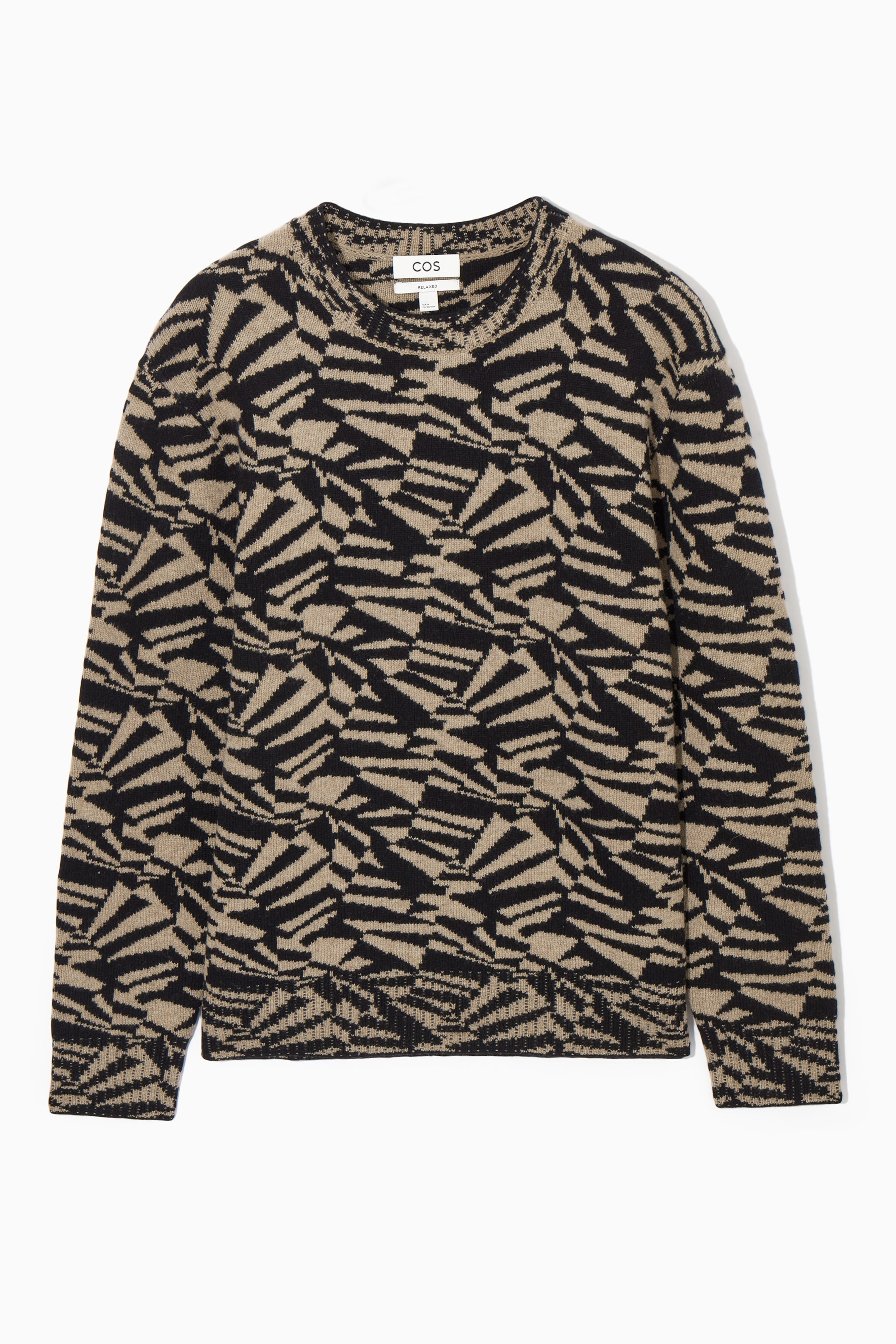 PULL JACQUARD GÉOMÉTRIQUE LAINE