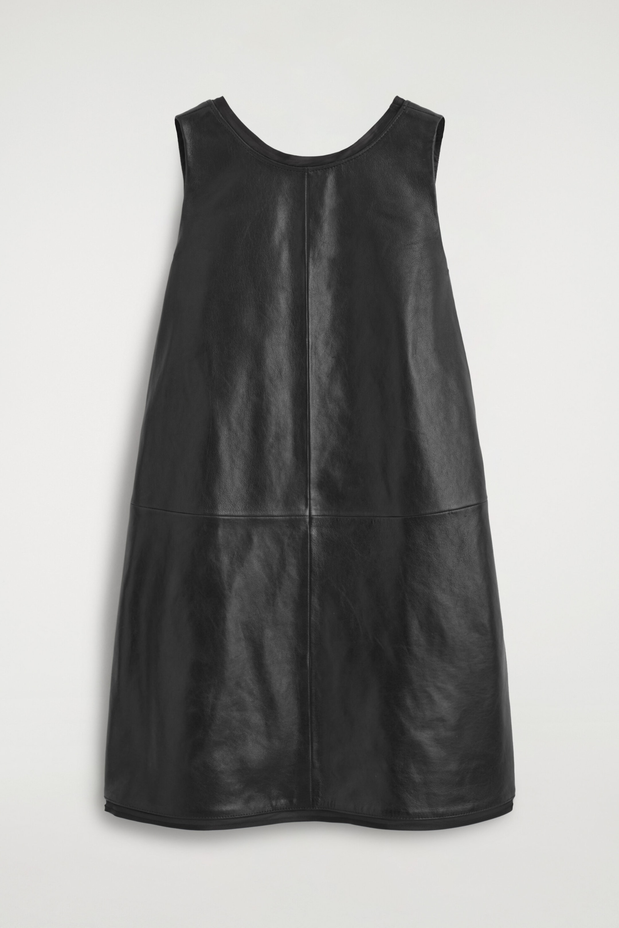 LEATHER A-LINE MINI DRESS