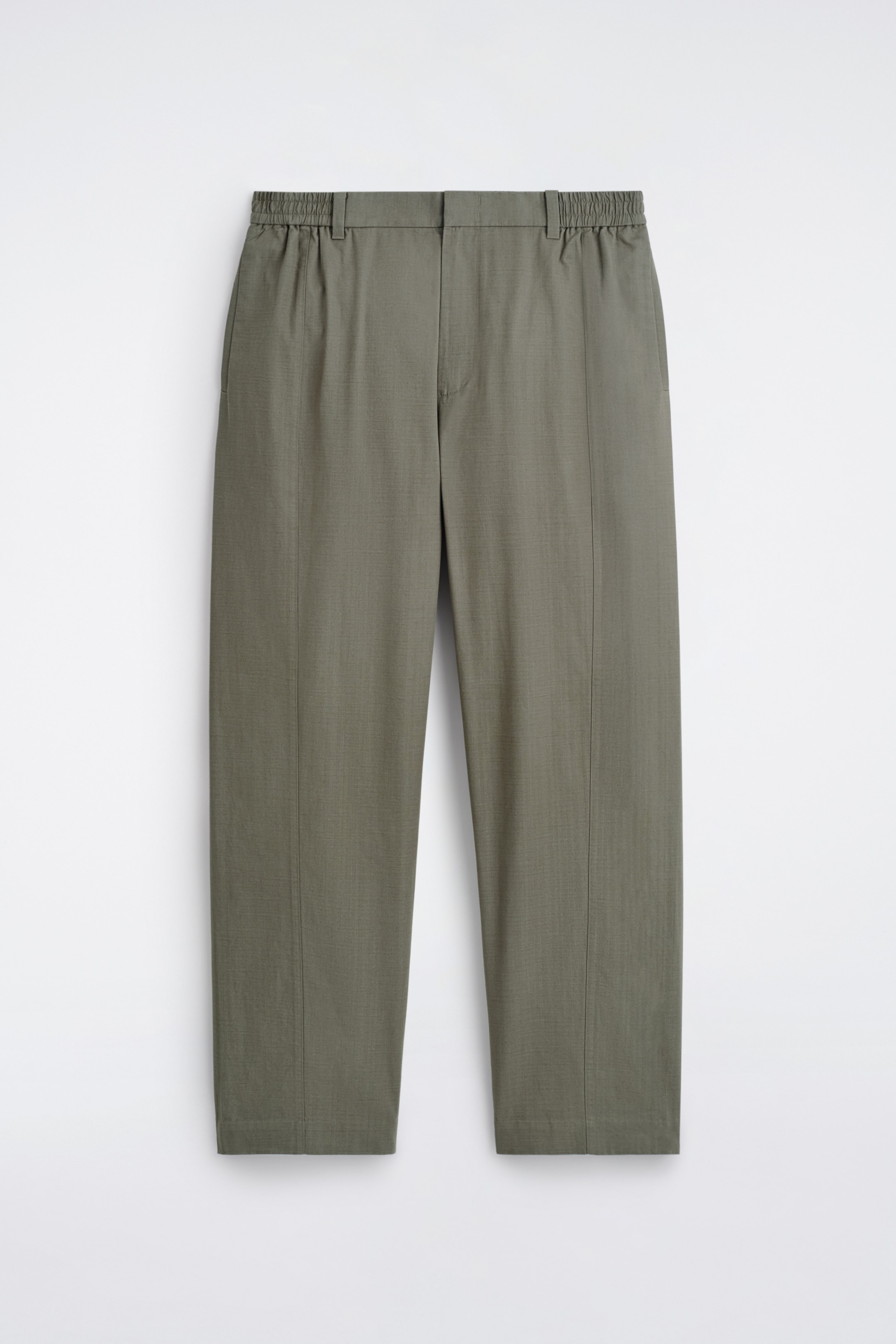 Ingrandisci l'immagine: COTTON TAPERED TROUSERS - DARK KHAKI - UOMO | H&M CH 1