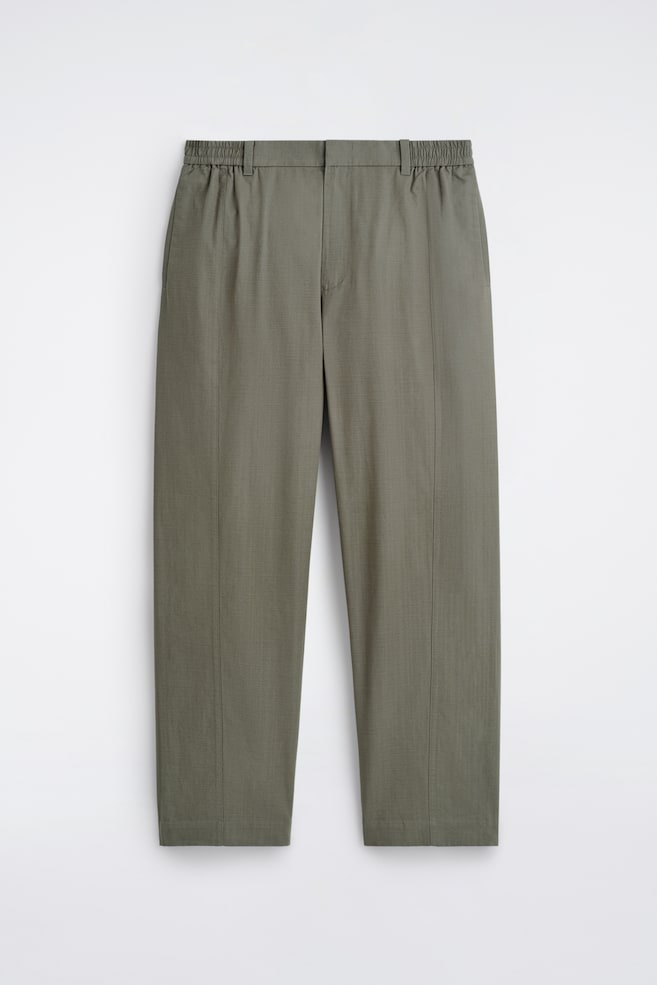 PANTALÓN STRAIGHT LEG DE ALGODÓN - CAQUI OSCURO - 1
