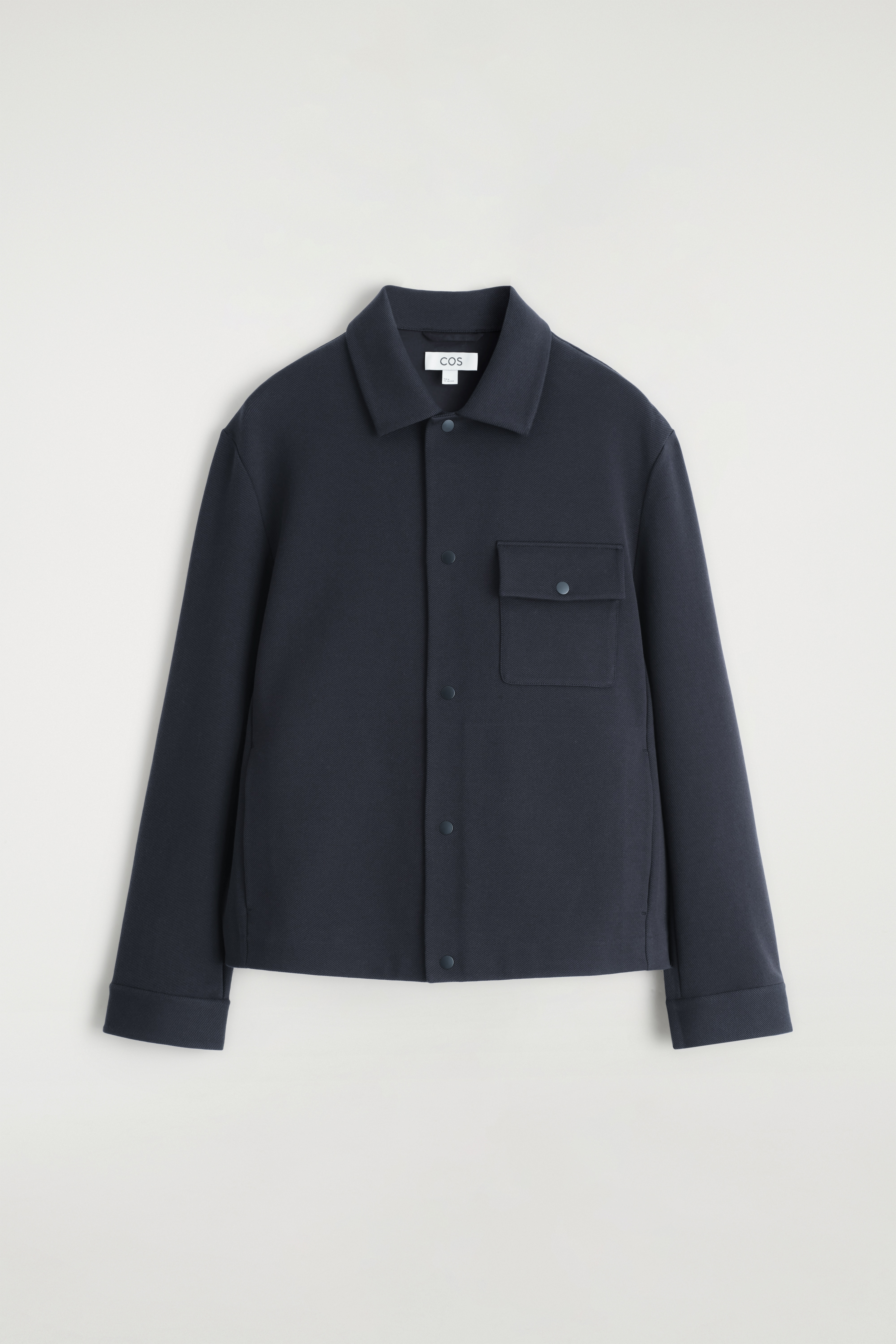 JERSEY-TWILL SHIRT JACKET - NAVY/MOLE