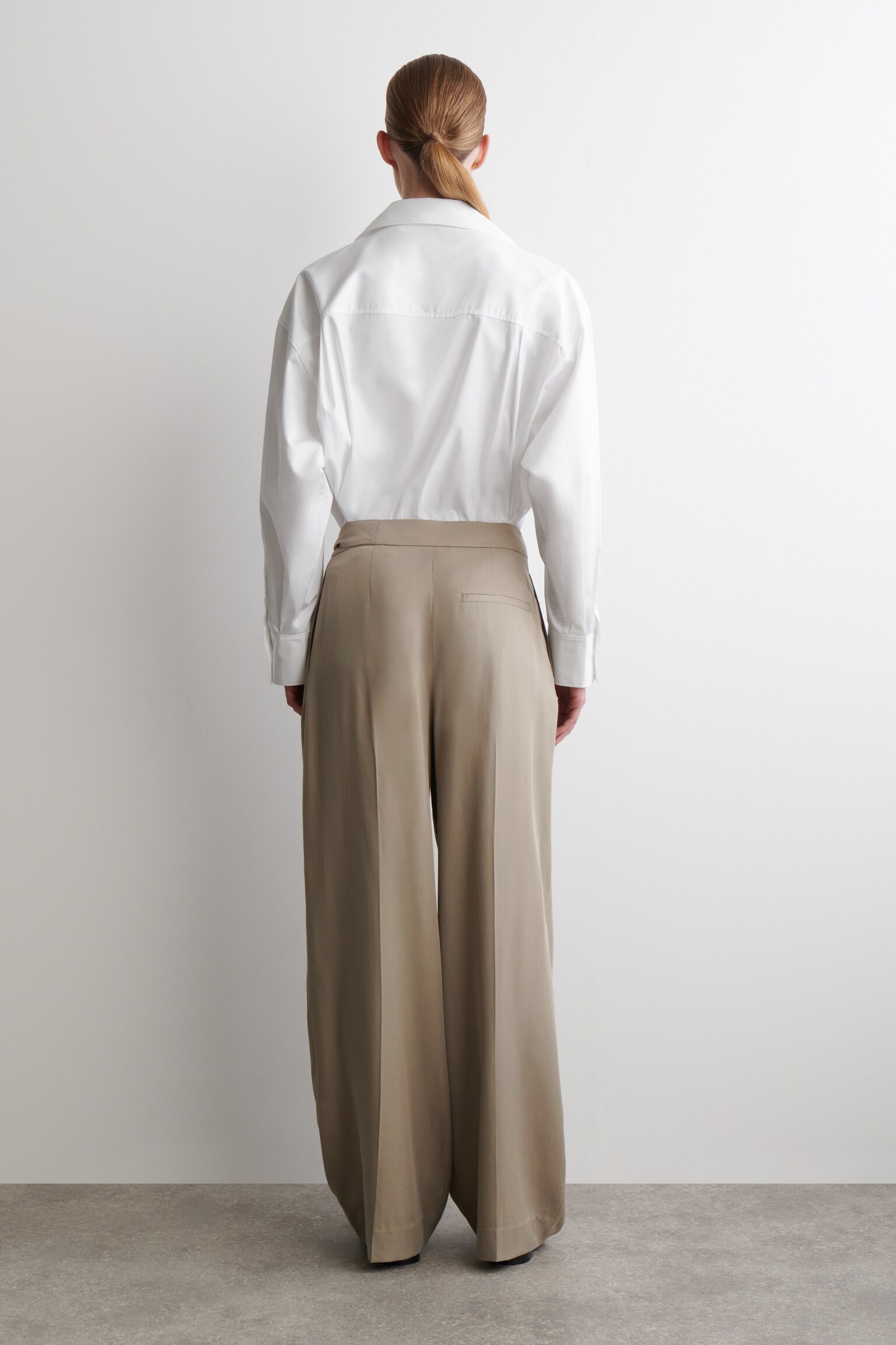 PANTALON FLUIDE PORTEFEUILLE - TAUPE/ROSE/NOIR - 3