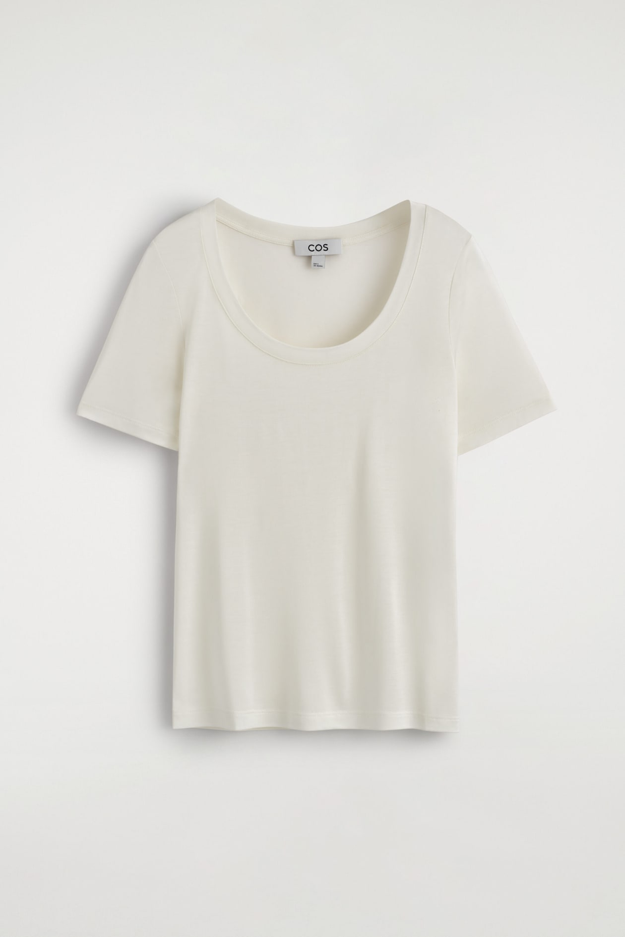 SLIM SILK T-SHIRT — IVORY