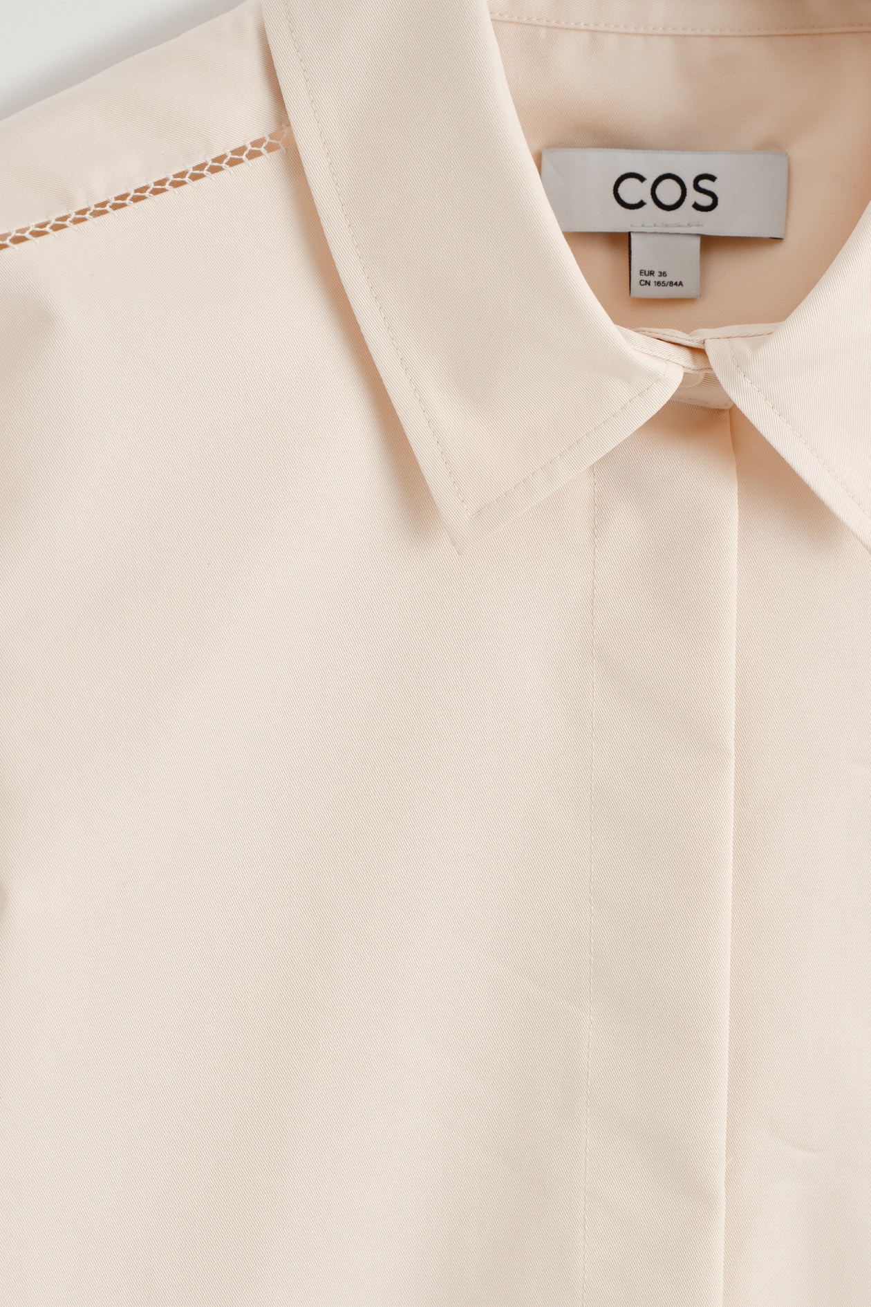 EMBROIDERED COTTON SHIRT — IVORY