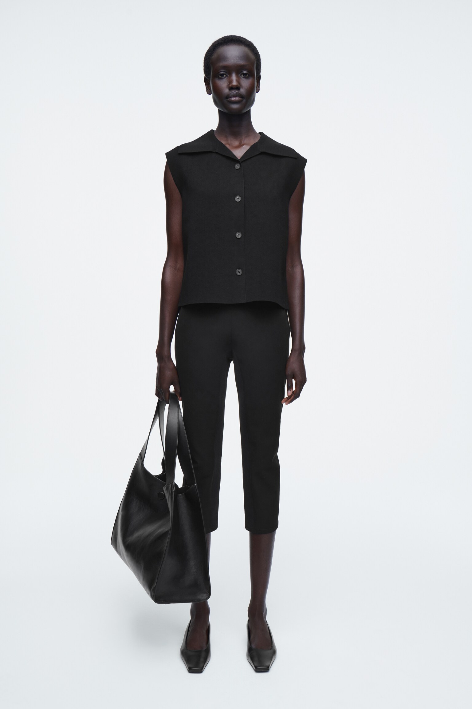 PANTALON CAPRI SLIM - NOIR