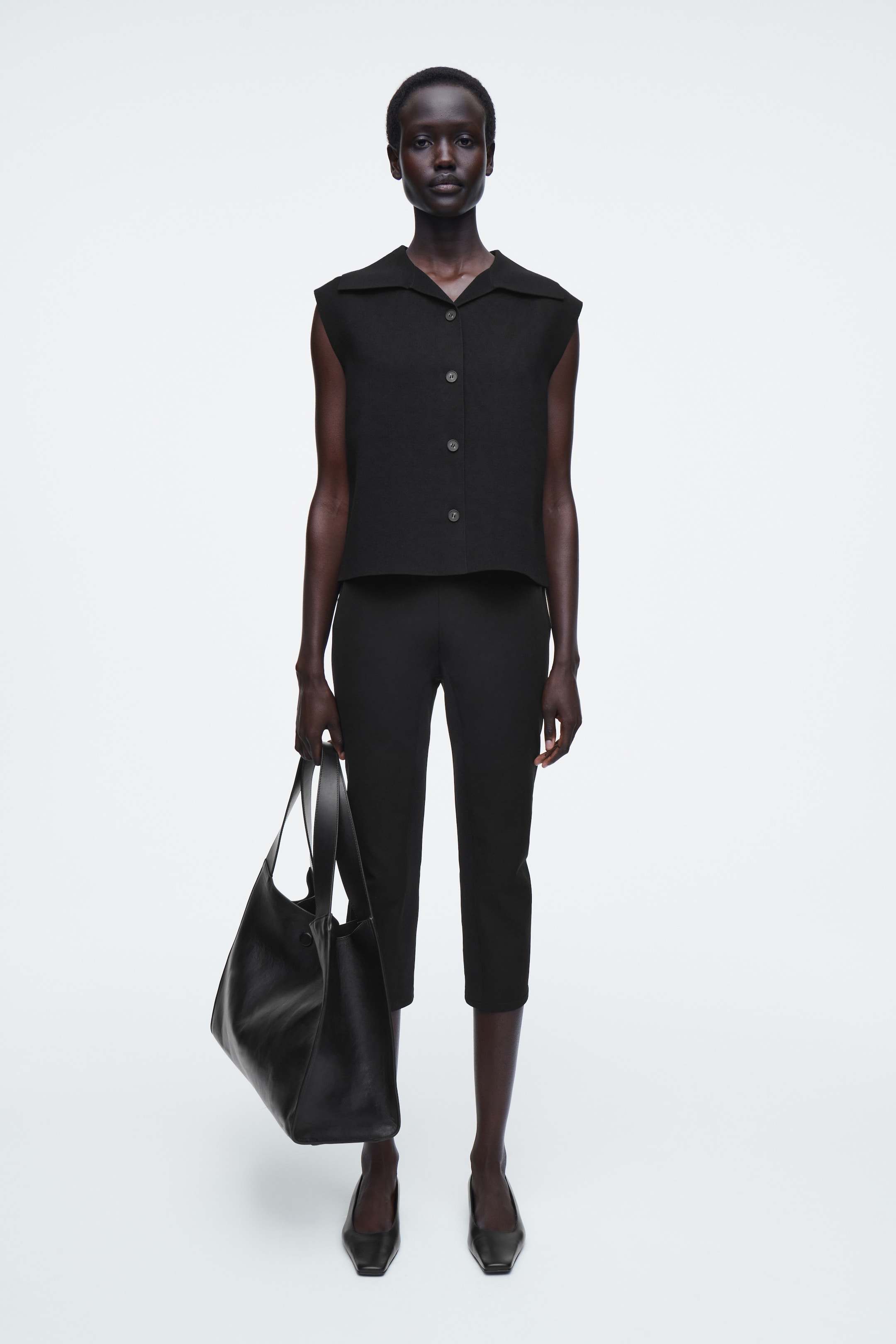 Agrandir l'image: PANTALON CAPRI SLIM - NOIR - FEMME | H&M FR 1