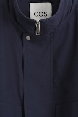 PADDED MOCK-NECK BOMBER JACKET — NAVY 7