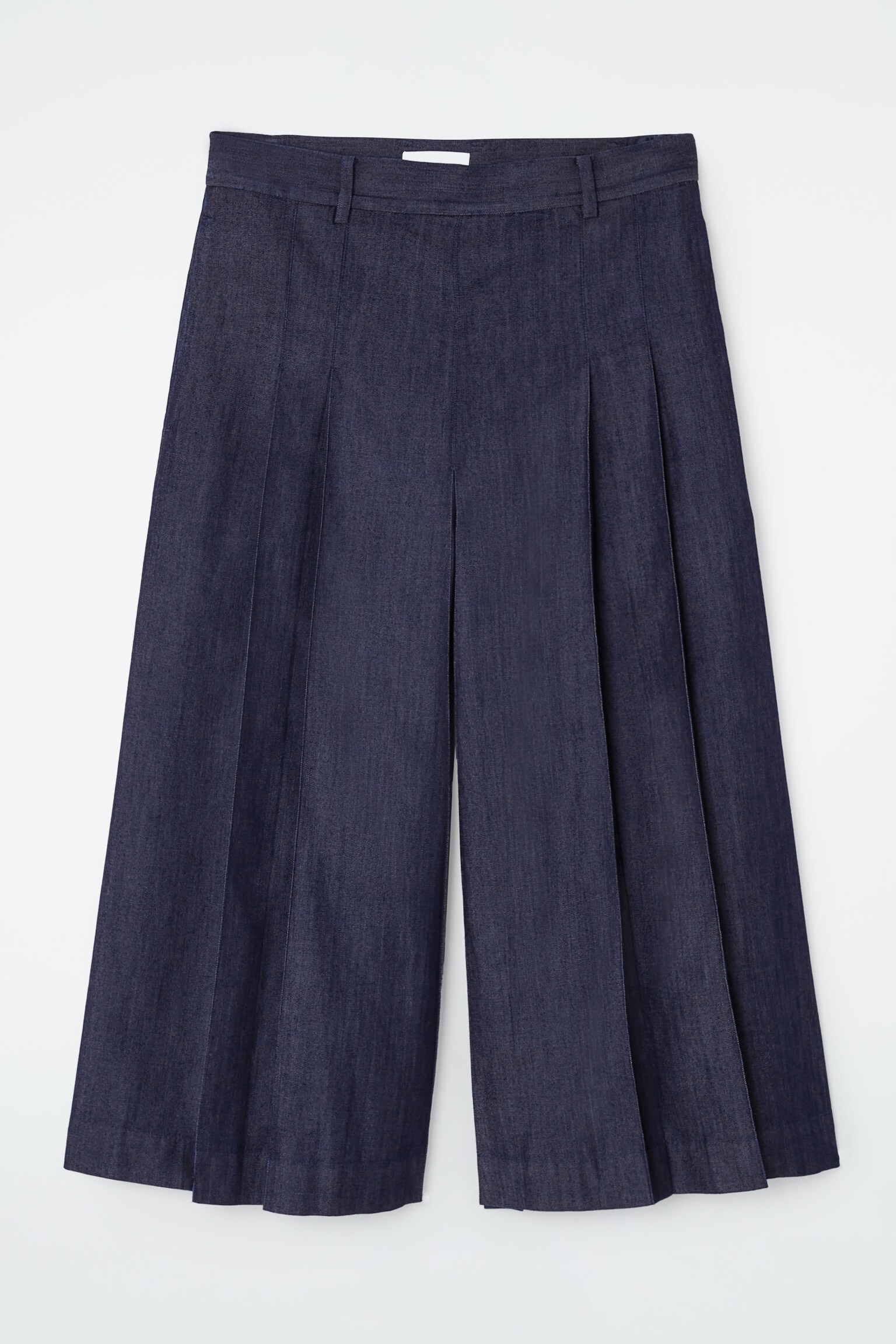 TAILORED DENIM SKORT - INDIGO