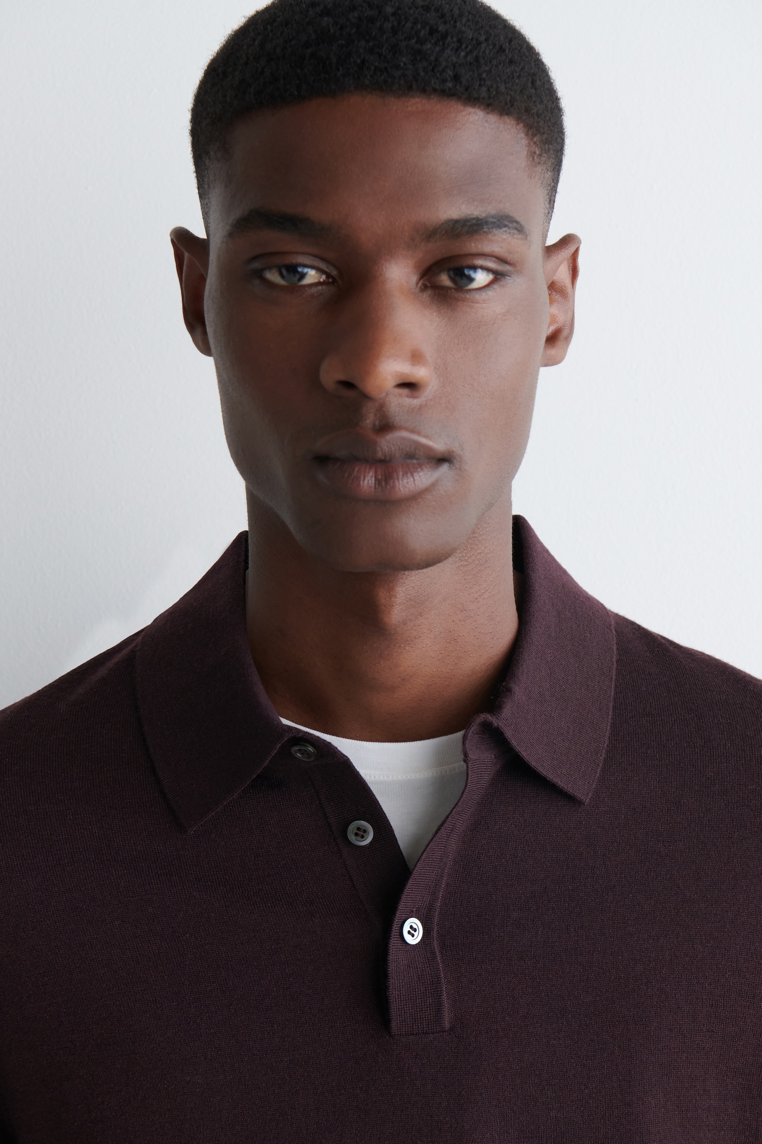 POLO SLIM EN LAINE MÉRINOS - BORDEAUX/BLEU MARINE/NOIR - 4