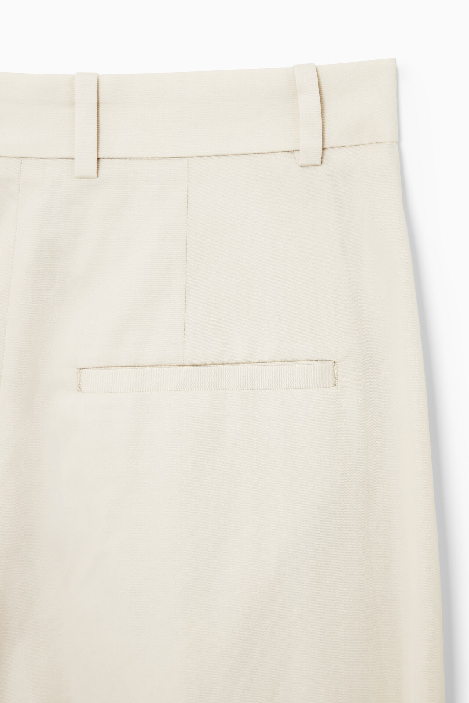 PANTALON DÉCONTRACTÉ LARGE EN COTON - CRÈME - 2