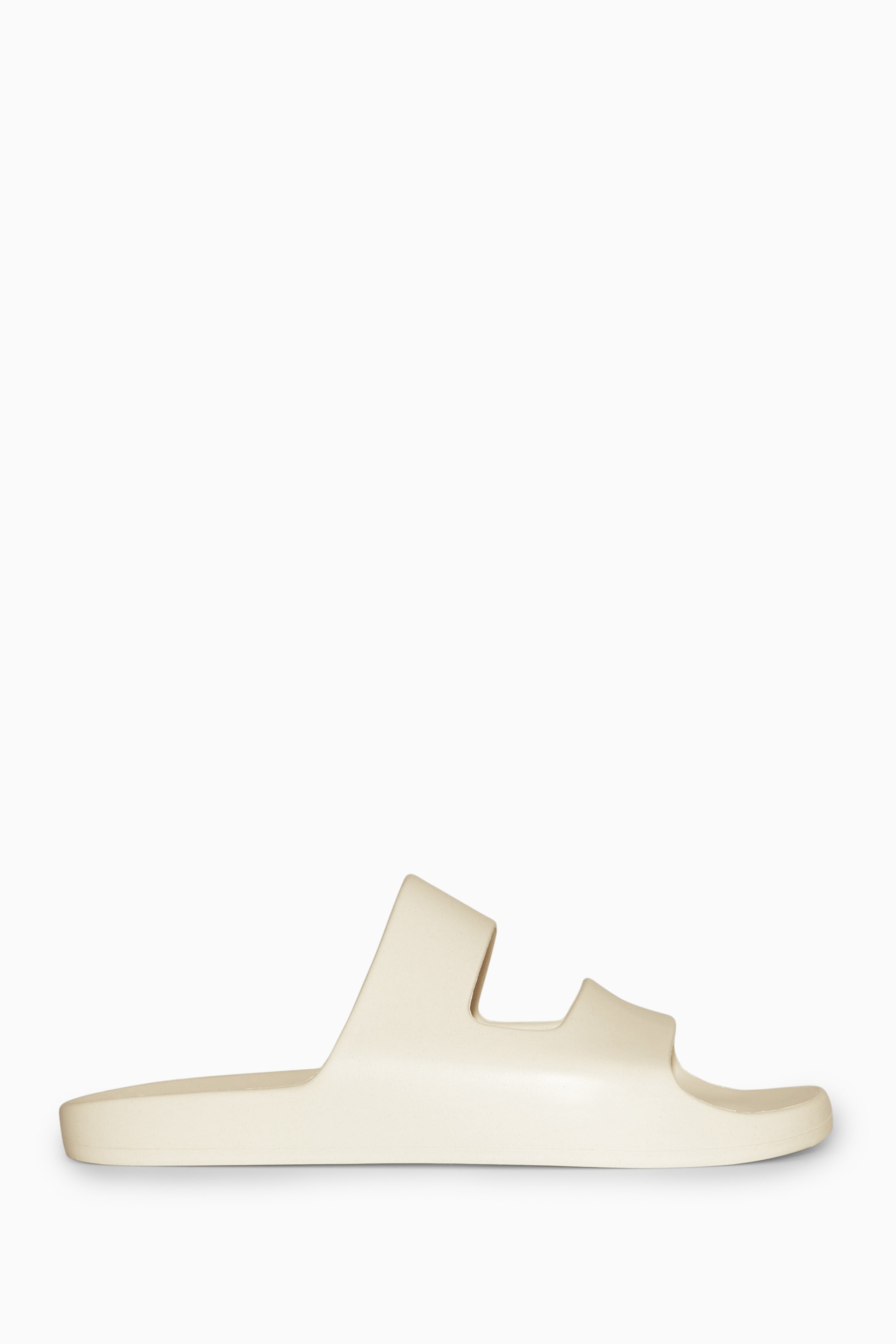View larger image: DOUBLE-STRAP RUBBER SLIDES - CREAM - Men | H&M GB 1