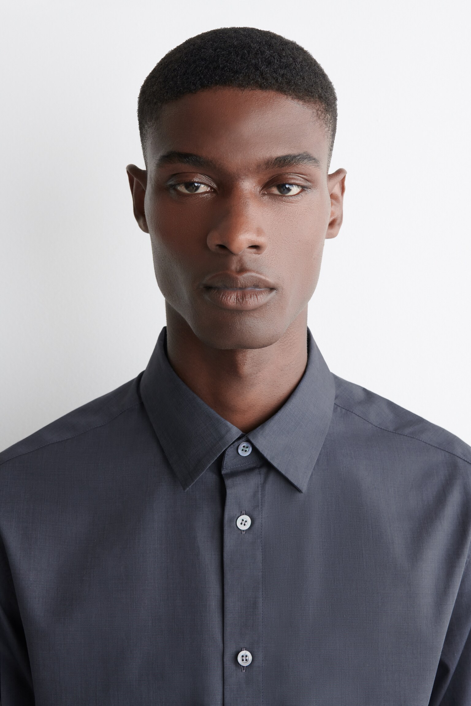 CAMISA DE ALGODÓN FIL-A-FIL - AZUL OSCURO/VERDE - 4
