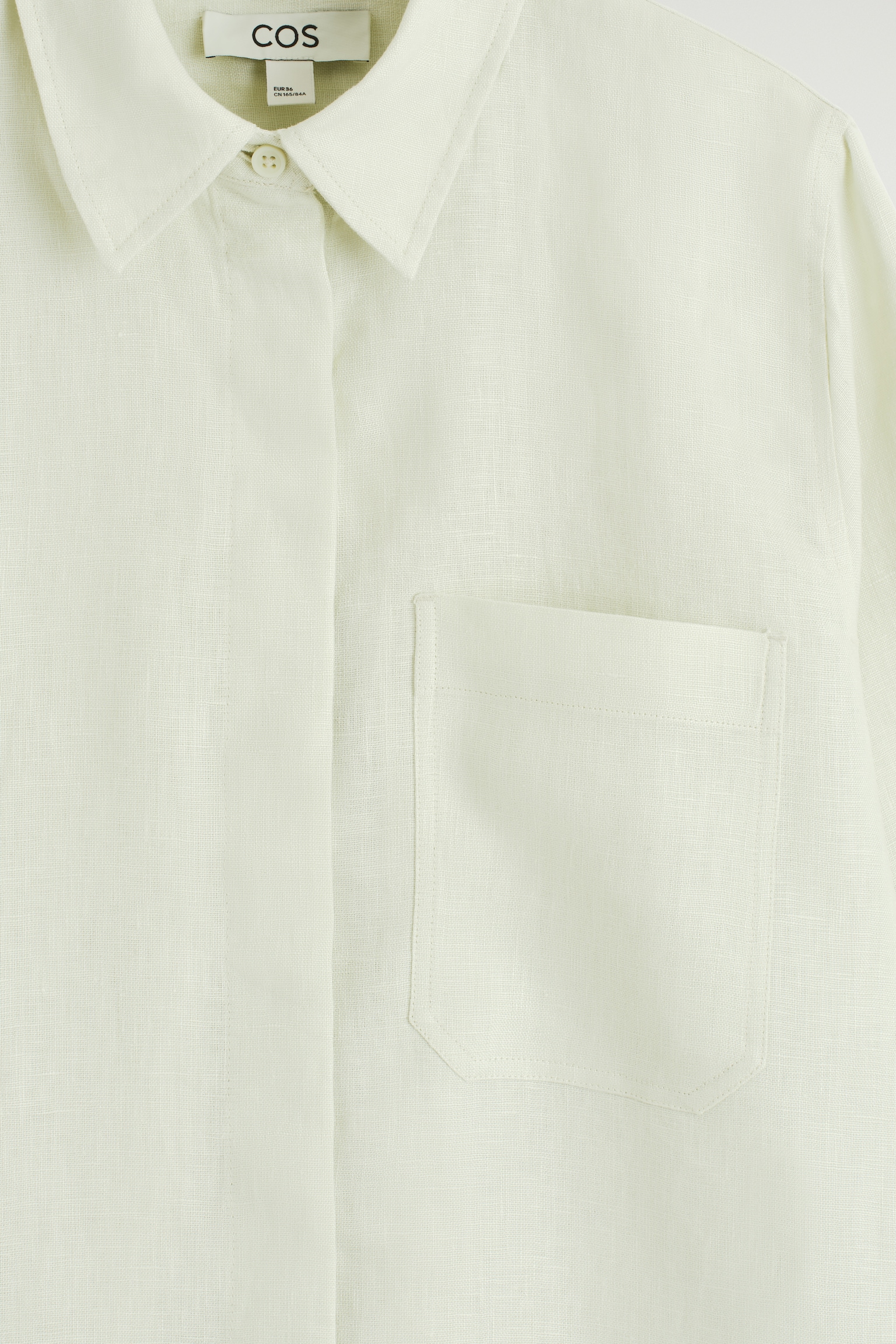 OVERSIZED LINEN SHIRT - PALE GREEN/WHITE/BUTTER YELLOW/NAVY - 4