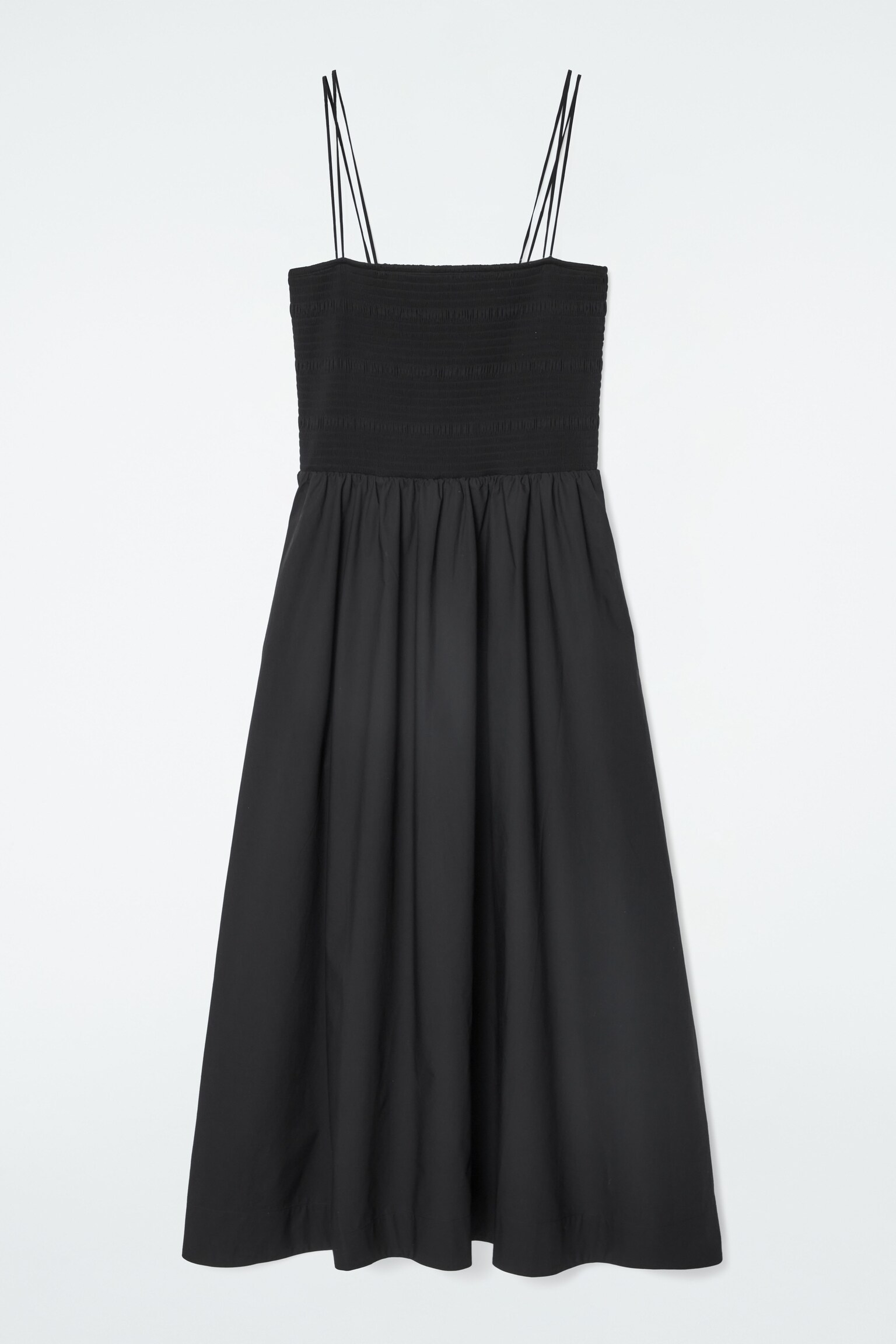 MIDIKLEID MIT RAFFUNGEN - SCHWARZ/WEISS/Rot - 1