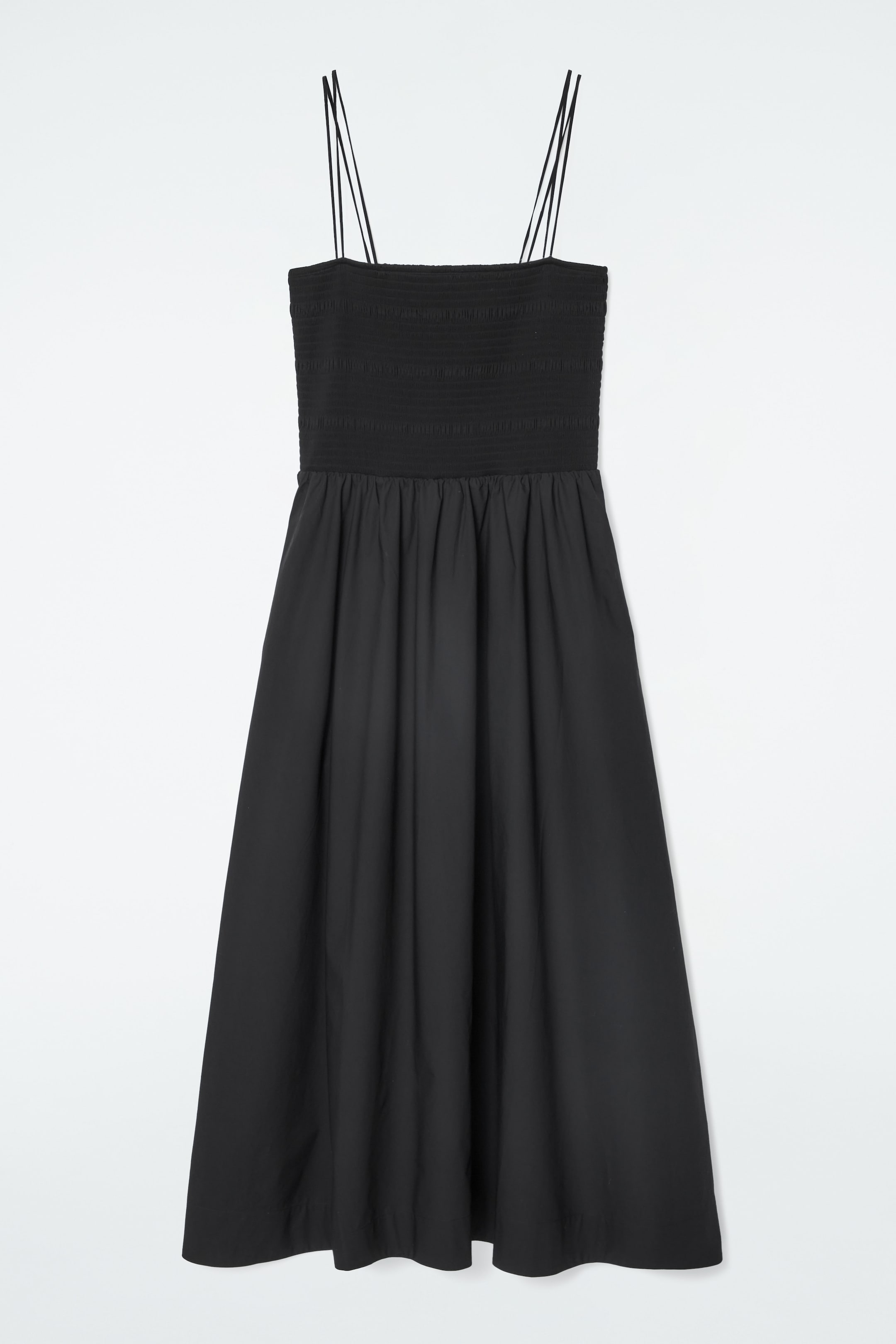 View larger image: SHIRRED MIDI DRESS - BLACK - Ladies | H&M GB 1