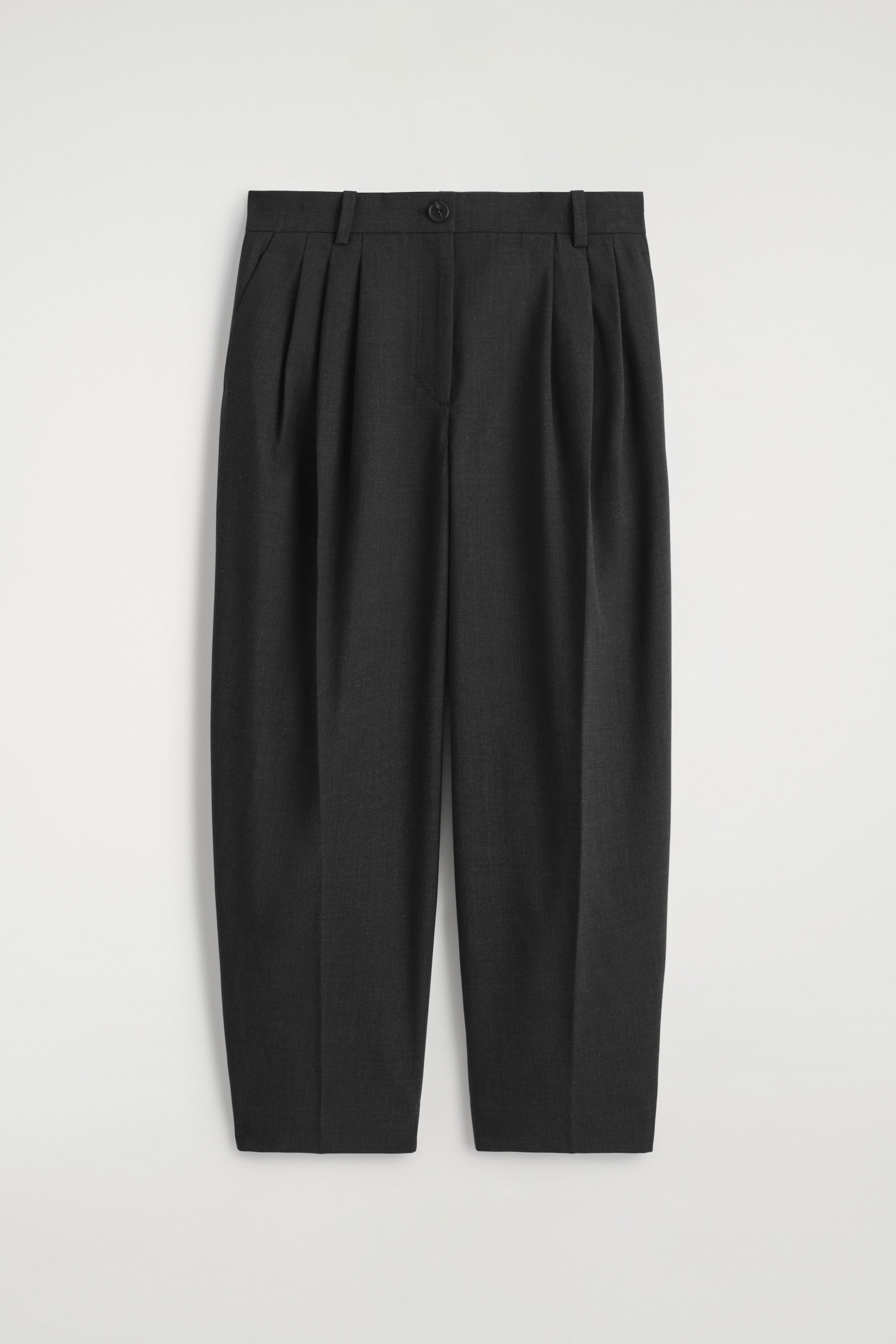 PAPERBAG BARREL-LEG TROUSERS - NAVY | COS