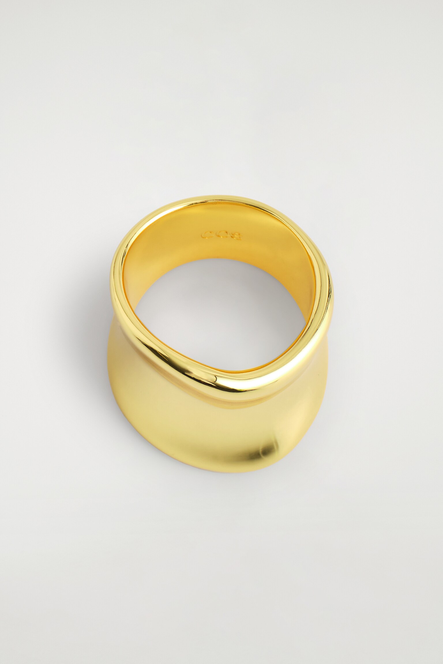LÄNGLICHER, SKULPTURIERTER RING - Gold/SILBER - 3