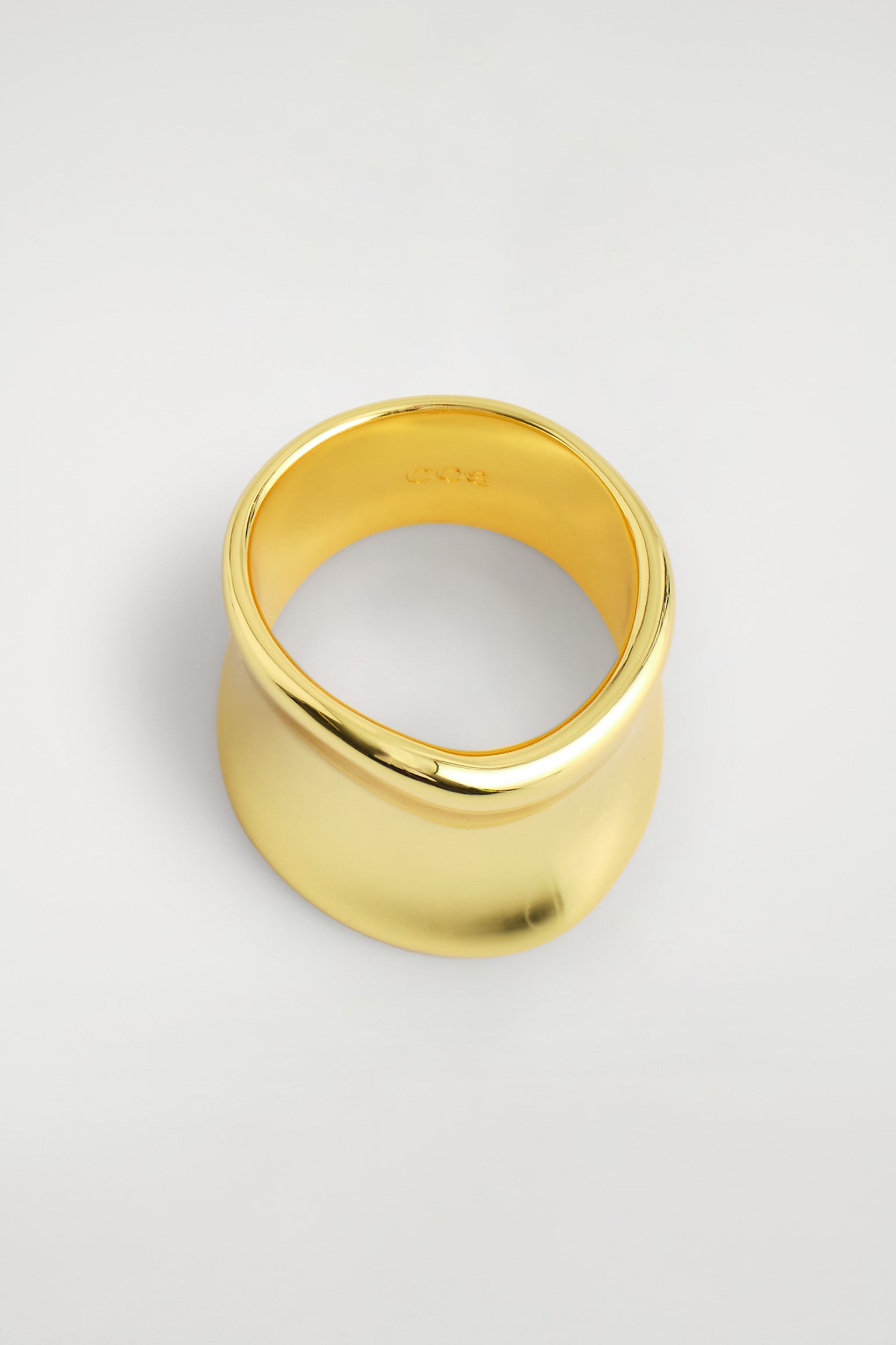 ELONGATED SCULPTED RING - GOLD/SILVER - 3