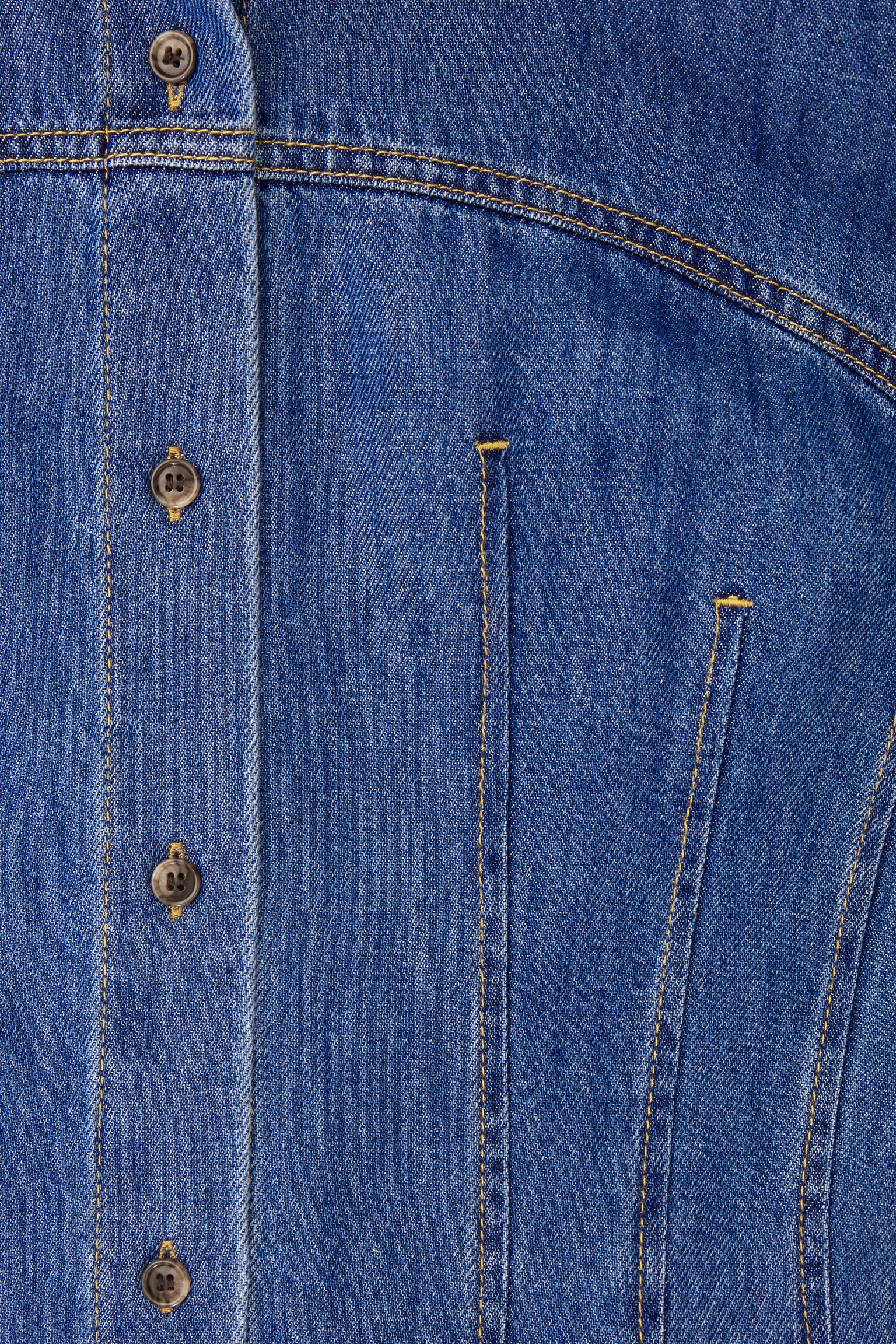 OVERSIZED-HEMDBLUSENKLEID AUS DENIM - Blau - 3